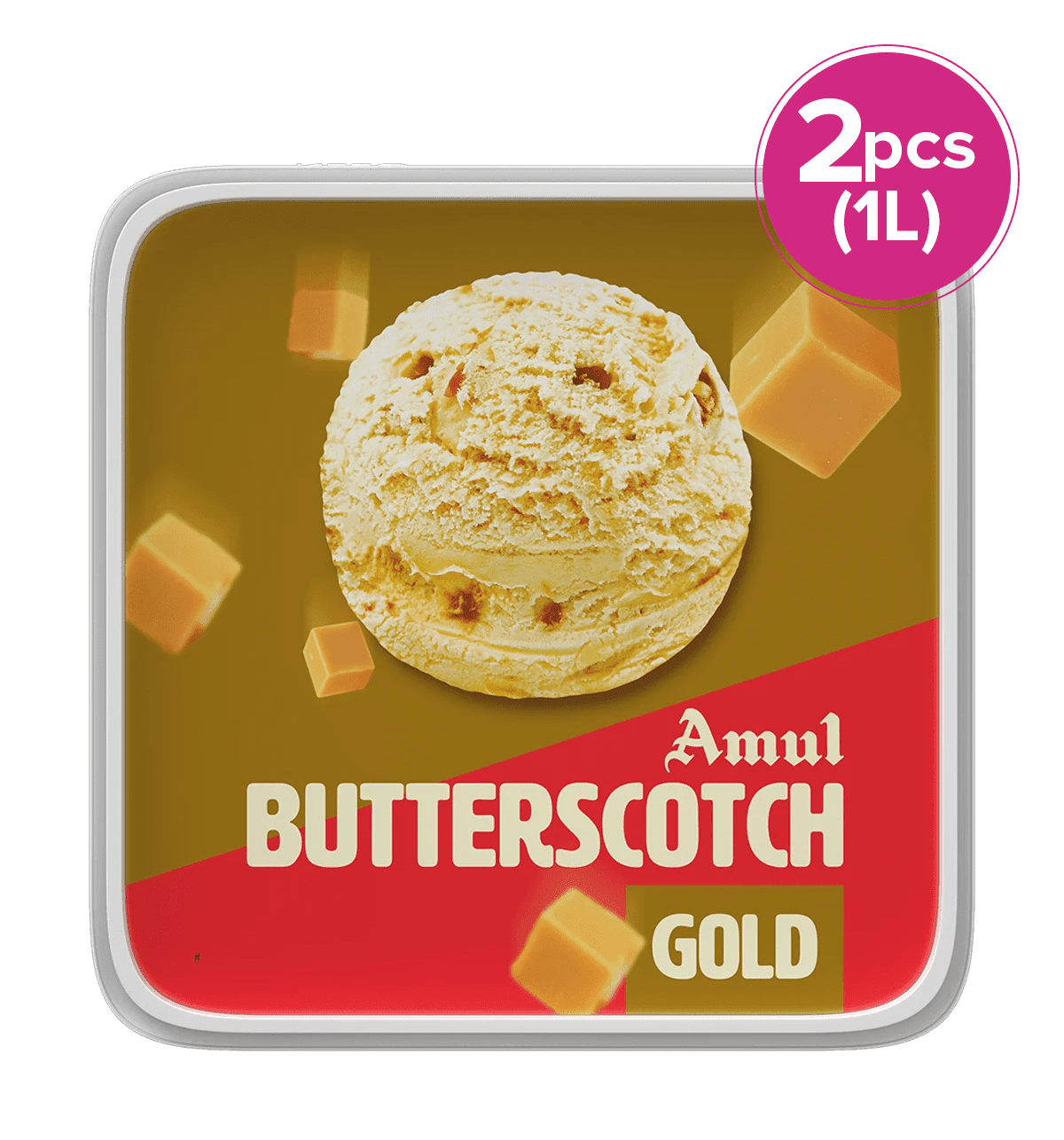 Buy Amul Amul Butterscotch Gold Ice Cream Tub 2 pieces Online At Rs ...