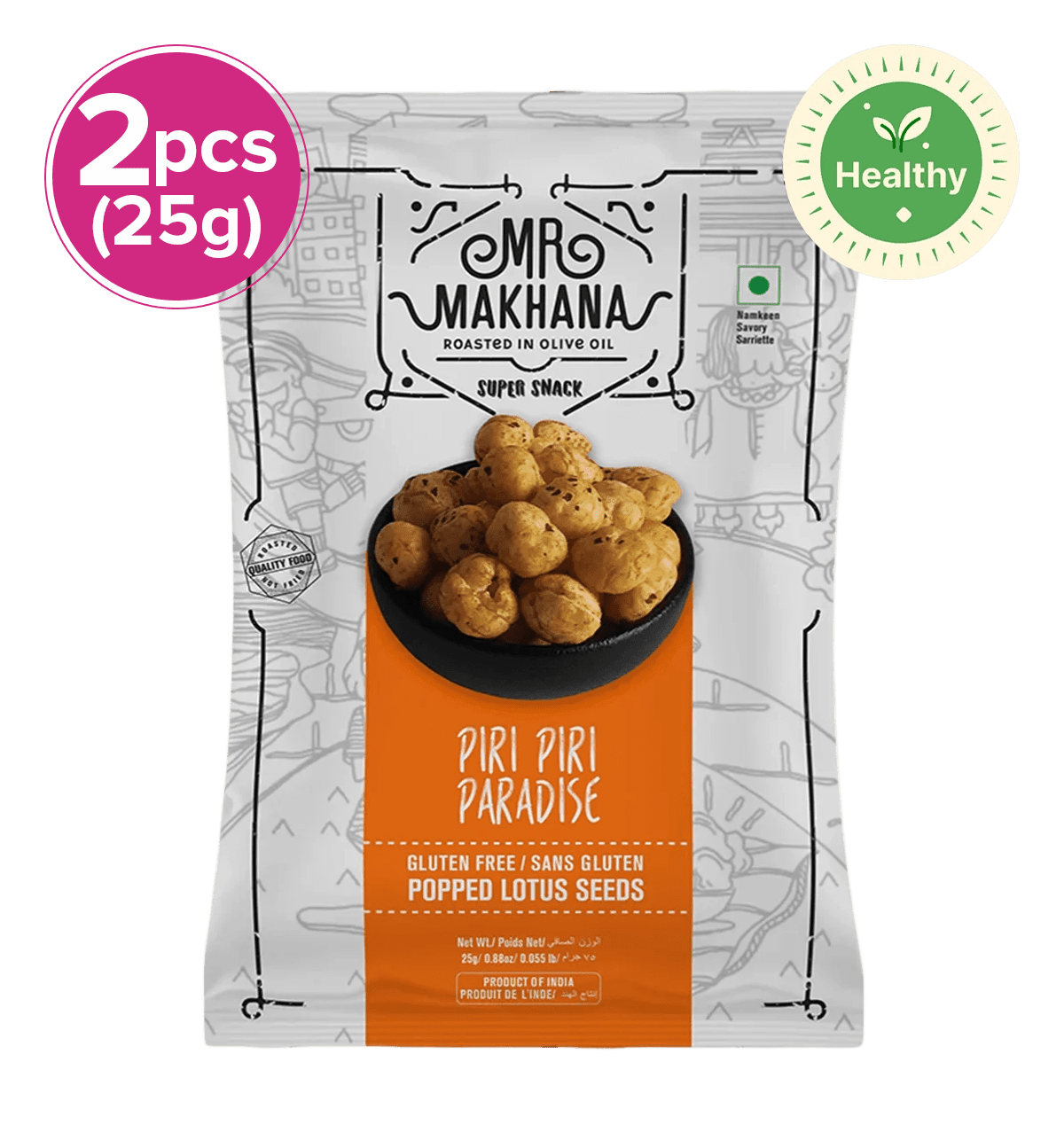 Buy Mr Makhana Mr Makhana Piri Piri 2 Pieces Online At Rs. 100 | Swiggy ...