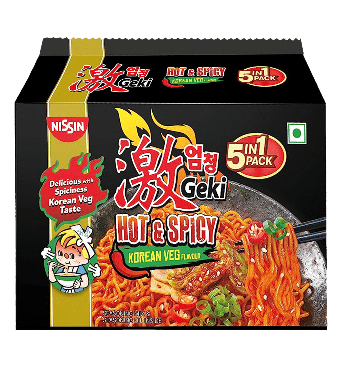 Nissin Geki Hot & Spicy Korean Veg Noodles