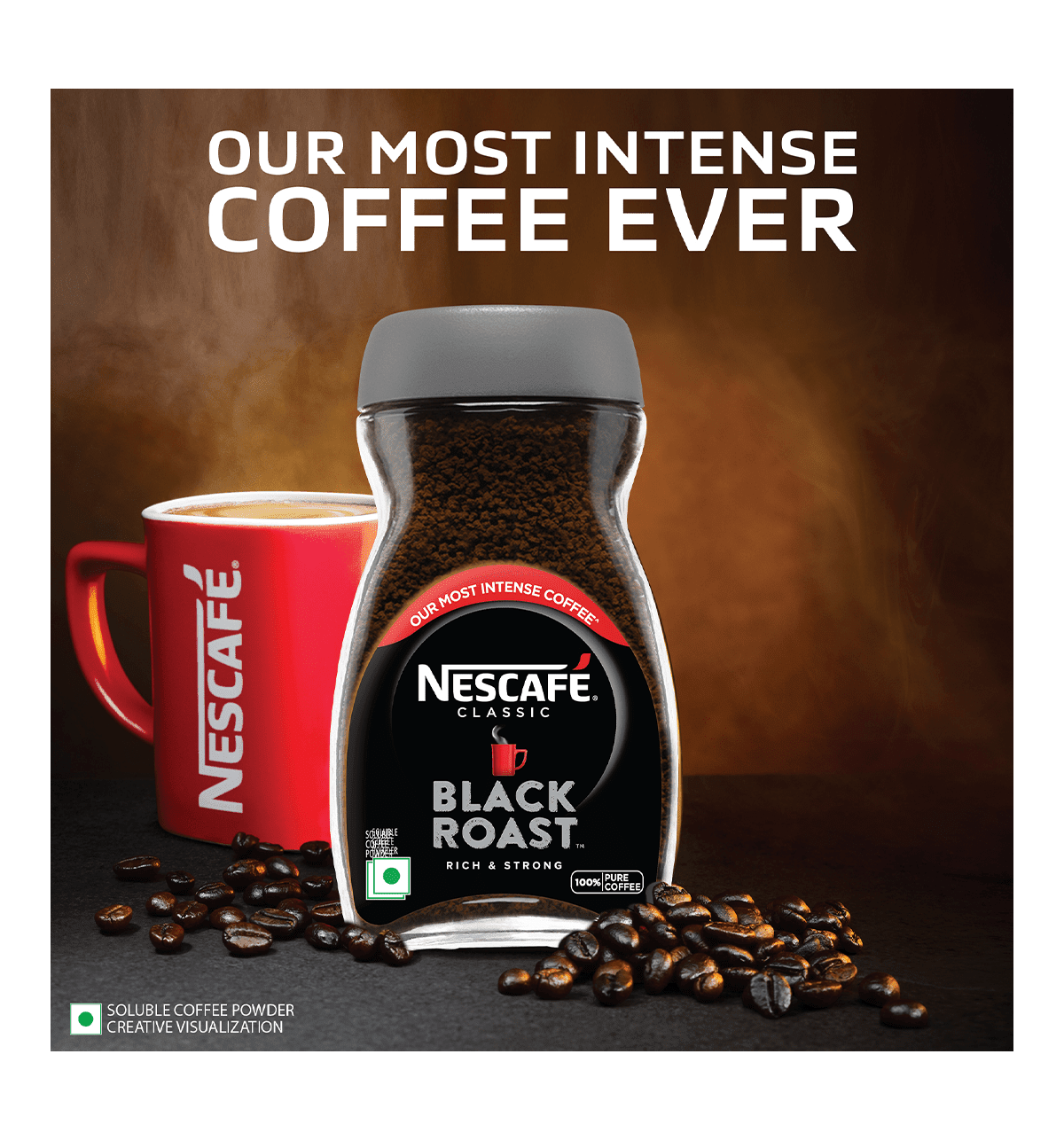 Nescafe Classic Black Roast Instant Coffee, 90g Jar, Rich & Dark  100%  Pure Soluble Coffee Powder : : Grocery & Gourmet Foods