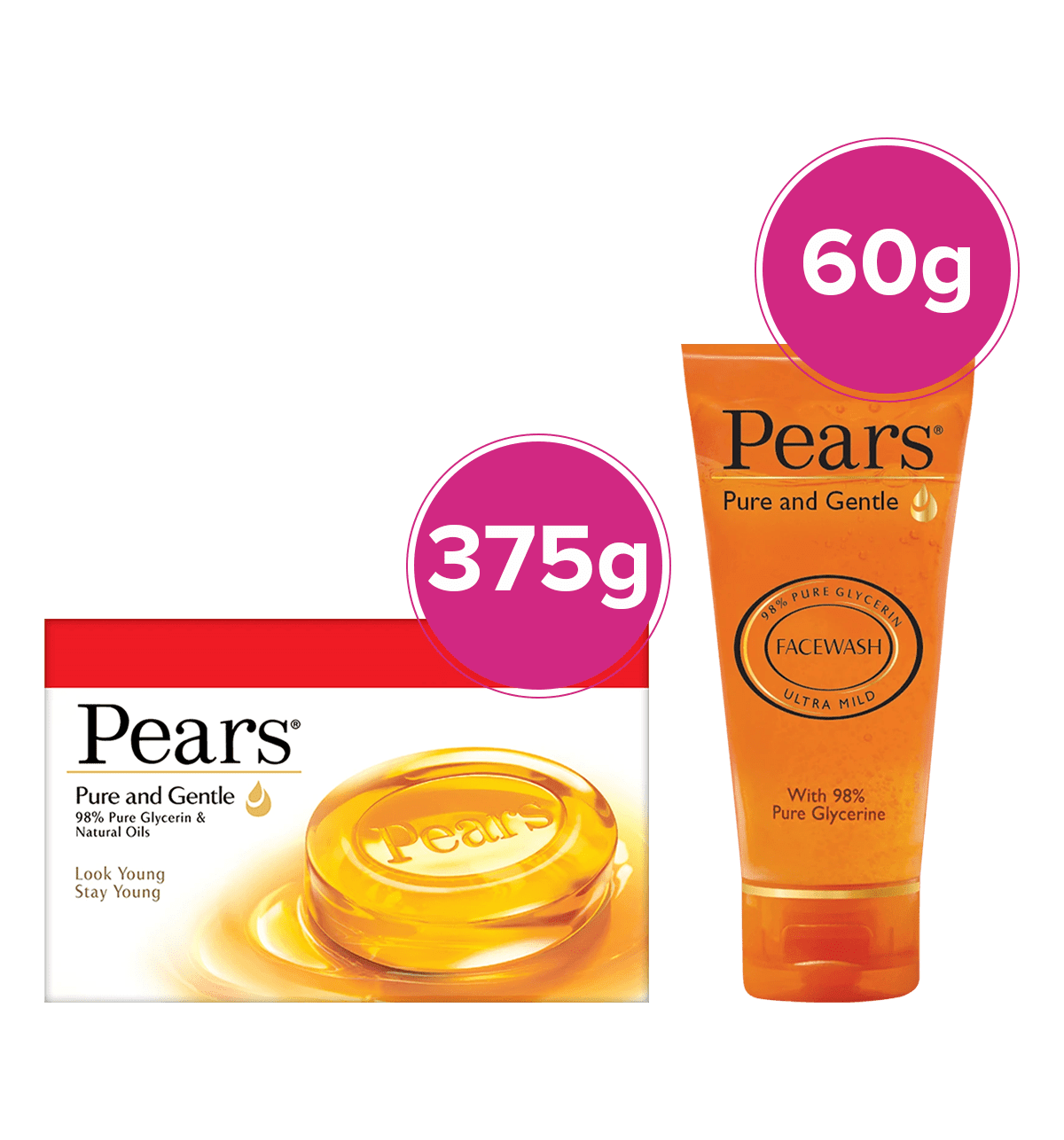 Buy Pears Pure & Gentle Bathing Bar And Daily Cleansing Facewash 1
