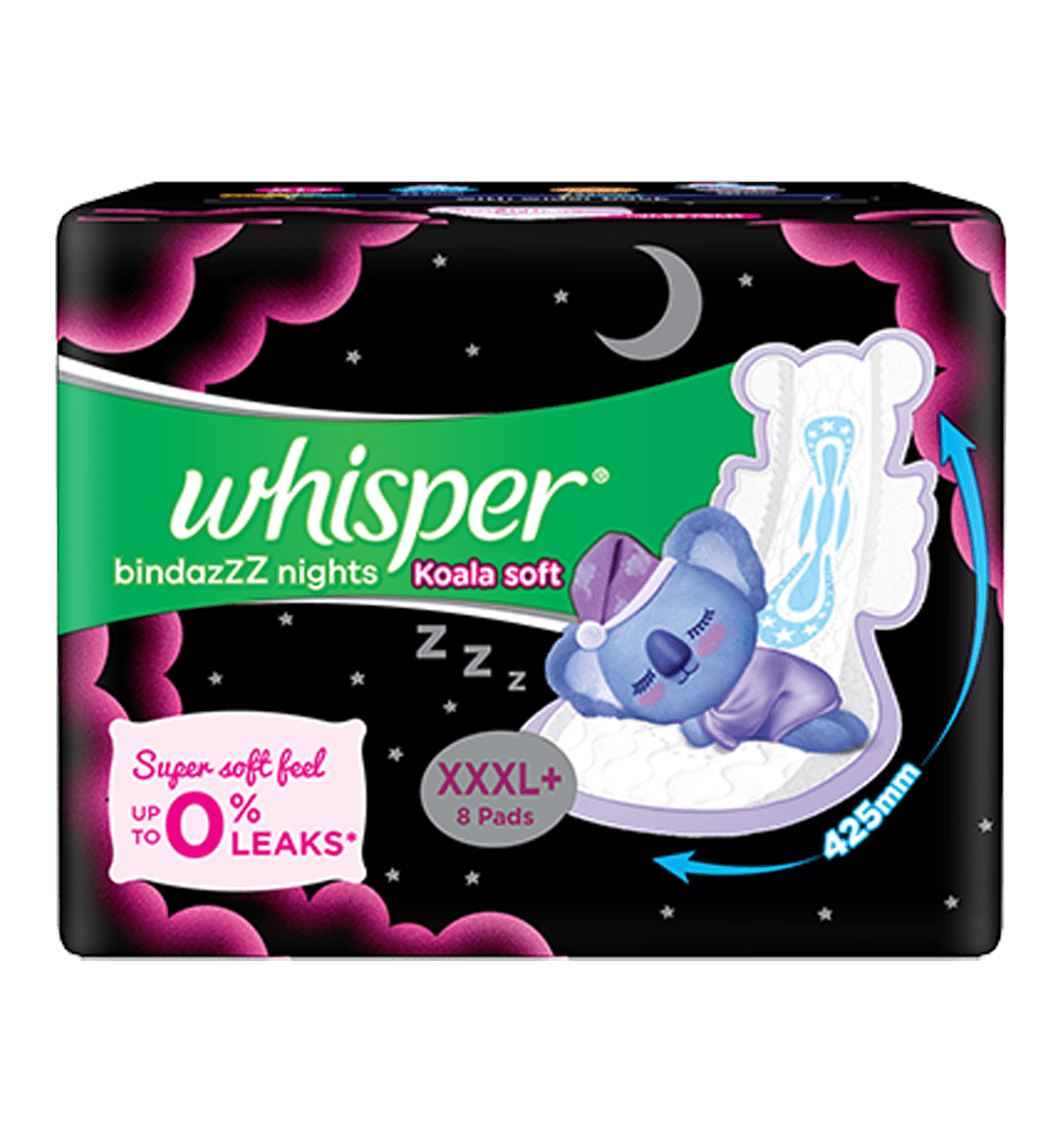 Buy Whisper Bindazzz Nights Koala Soft Sanitary Pads