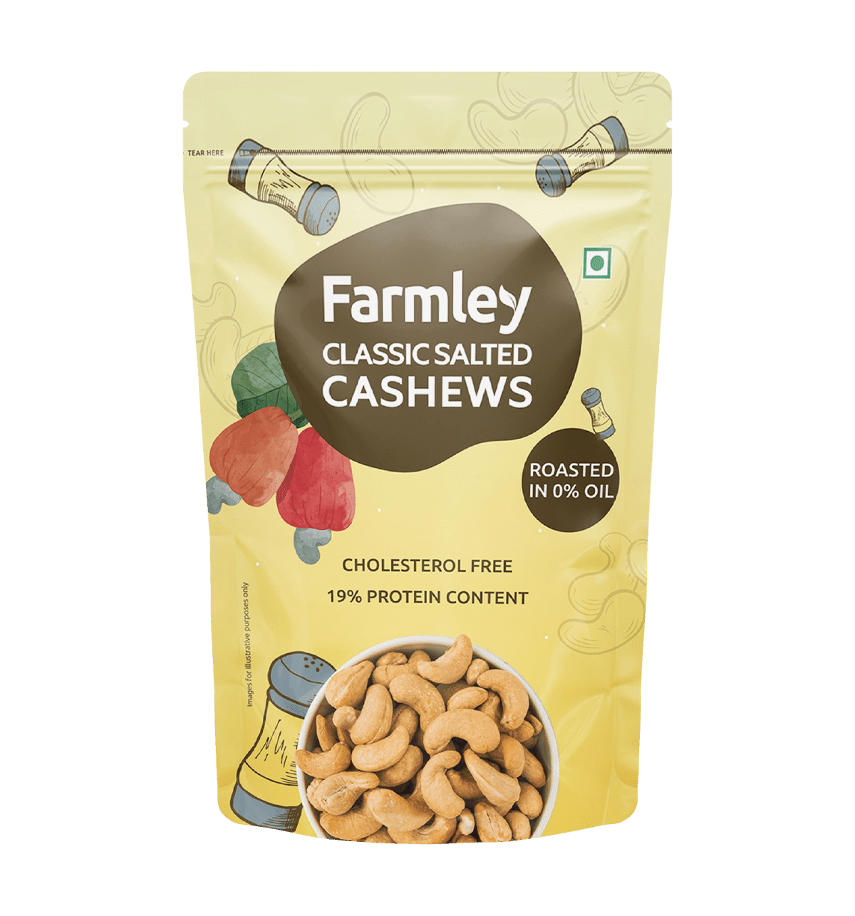 Buy Farmley Farmley Roasted & Salted Cashews (Kaju) 200 g Online At Rs ...