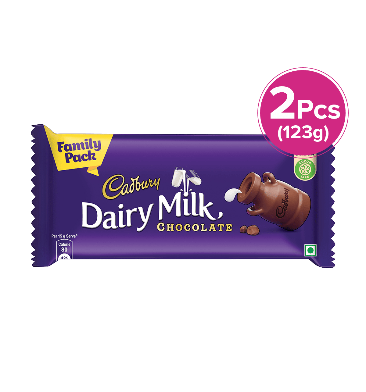 Buy Cadbury Cadbury Dairy Milk Chocolate Family Pack 123 Gm Online At ...