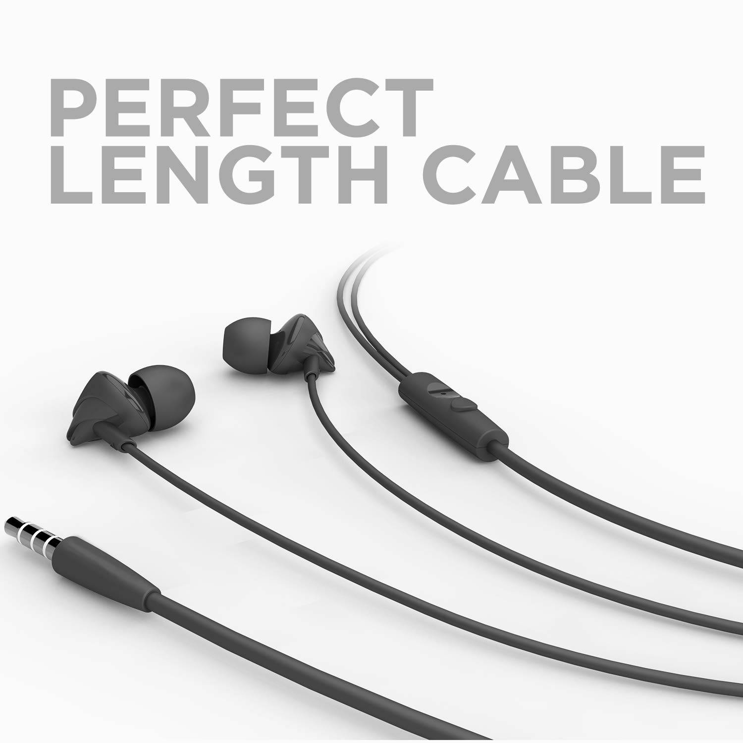 boAt Bassheads 100 Wired Earphones with Mic (Black) - Image 3