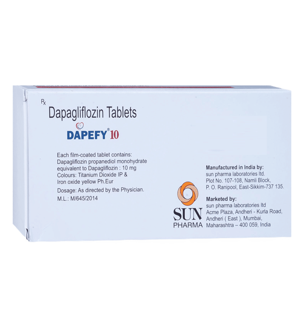 Buy Dapefy 10mg Strip Of 14 Tablets Online () At Best Price