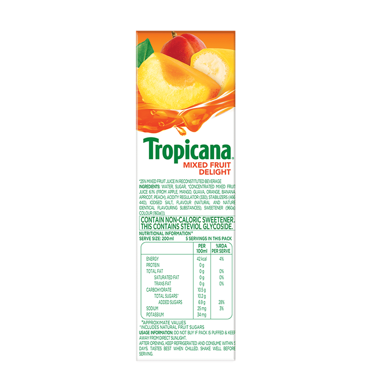 Tropicana Orange Juice Tropicana Mixed Fruit Juice Ingredients
