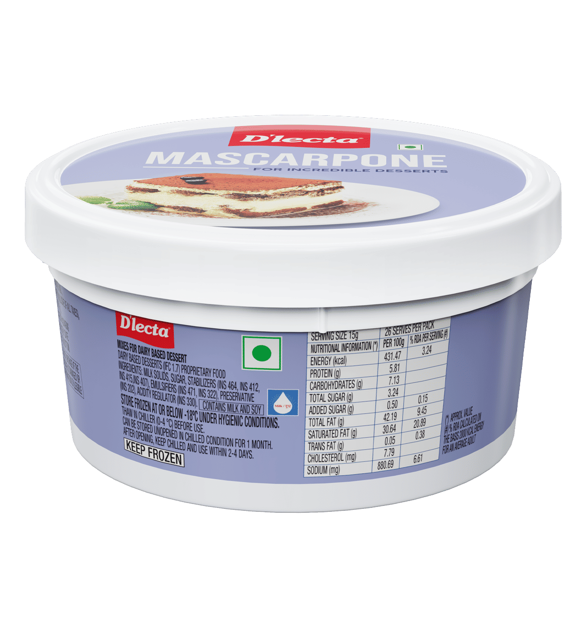 D'lecta Mascarpone Cheese - Image 3