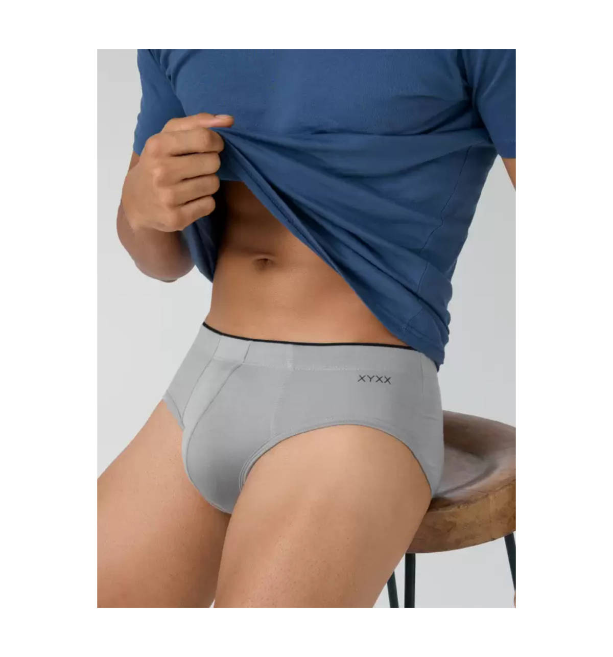 Buy XYXX 2 Pcs Men's Uno Brief - Coral Grey & Heather Grey - XXL