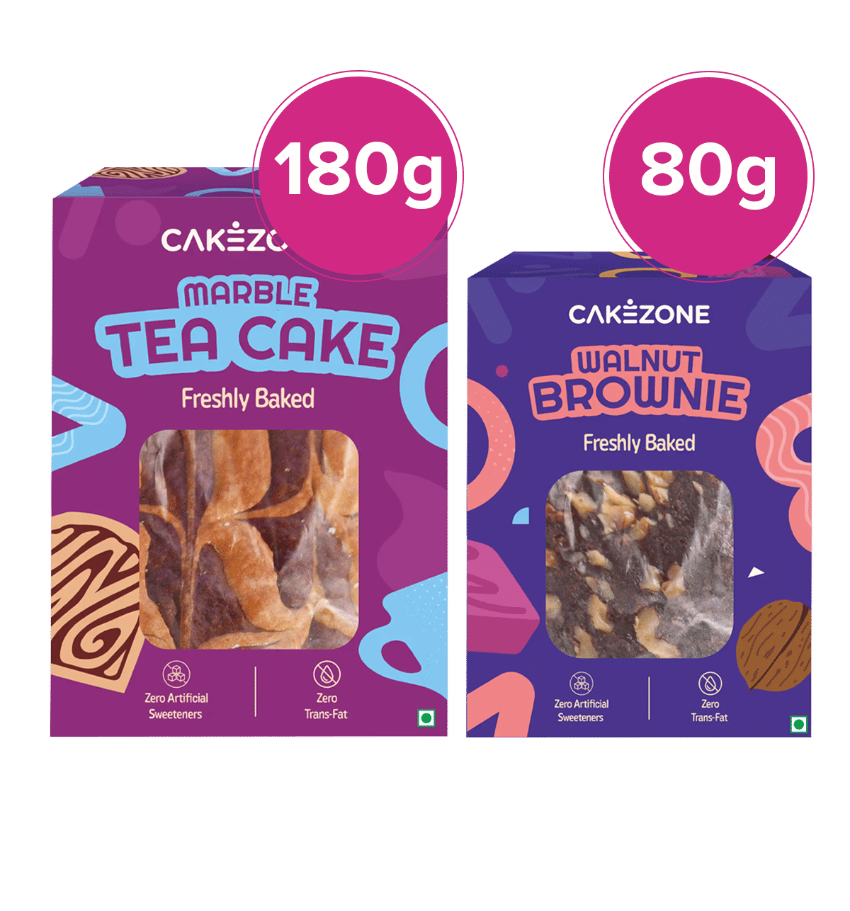 Buy CakeZone CakeZone Marble Tea Cake & CakeZone Walnut Brownie 2 ...