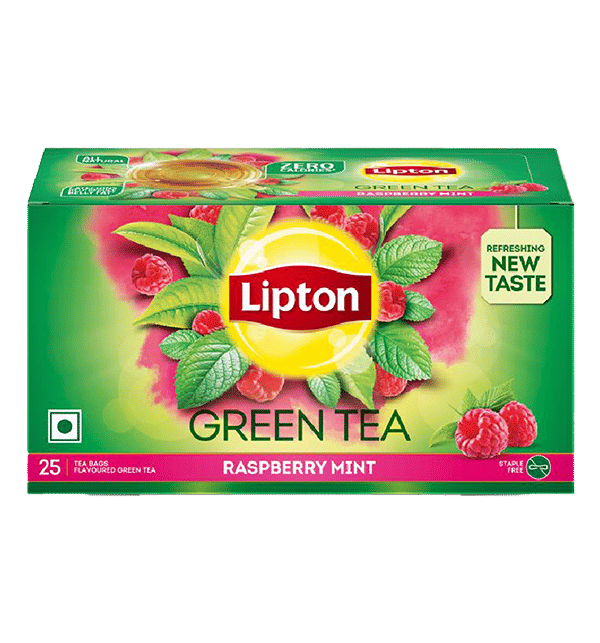 Buy Lipton Raspberry Mint I 25 Tea Bags I Tasty Green Tea I Reduce