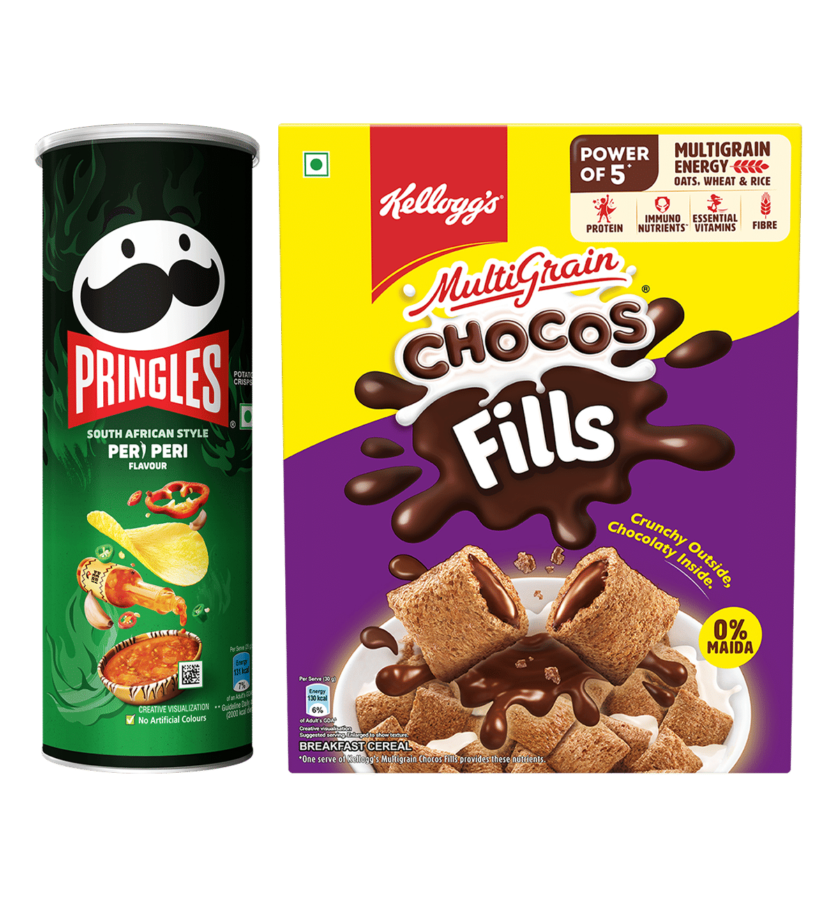 Buy Kellogg's Kellogg's Choco Fills & Pringles Potato Chips Peri Peri ...