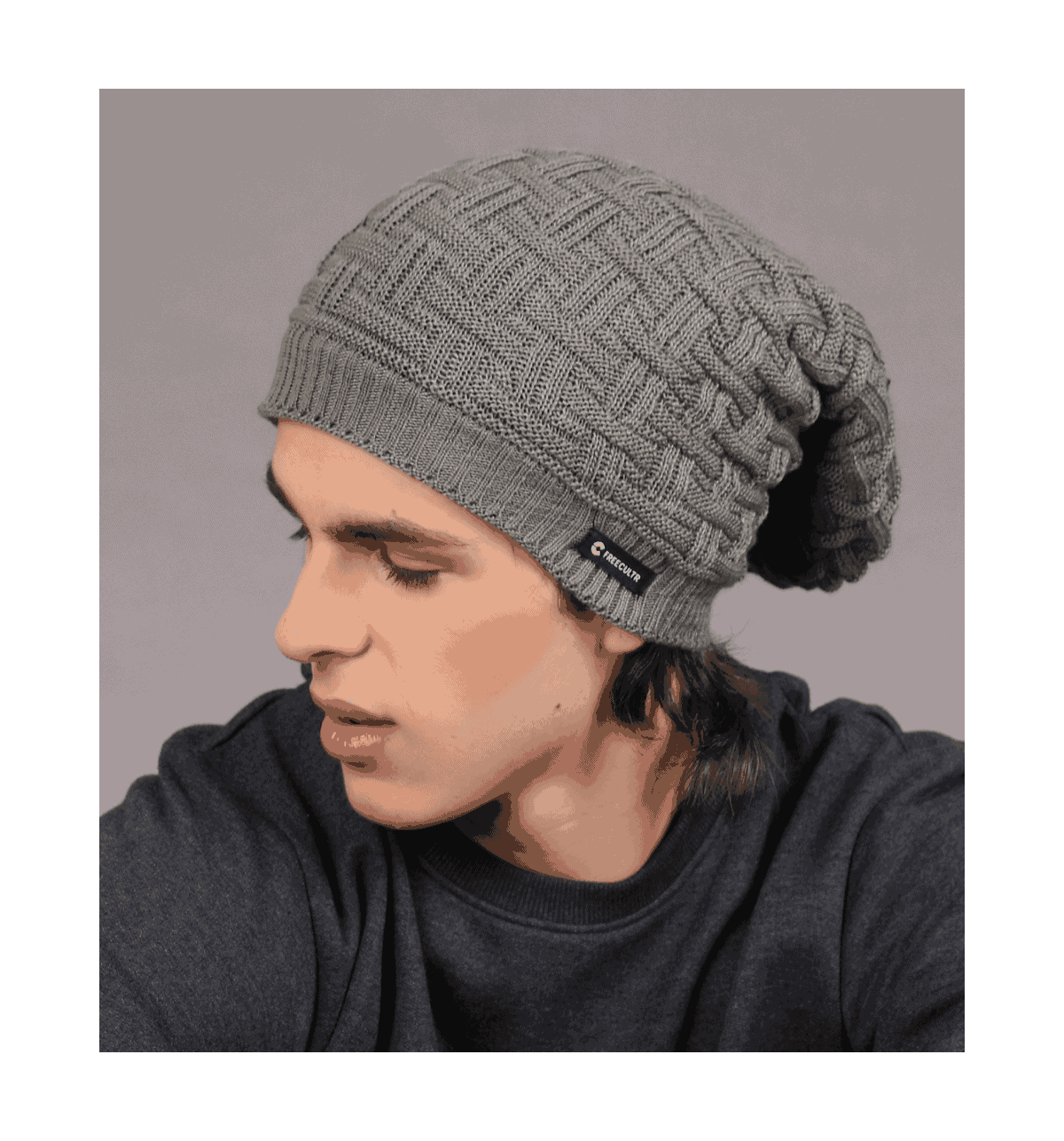 Buy FREECULTR Grey Unisex Premium Beanie Cap Winter Woolen Knitted