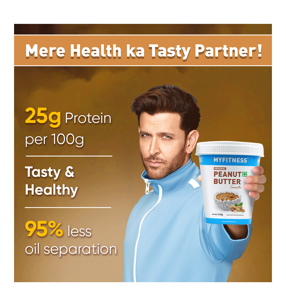MyFitness Original Peanut Butter Smooth Spread (High Protein) 227g - Image 3