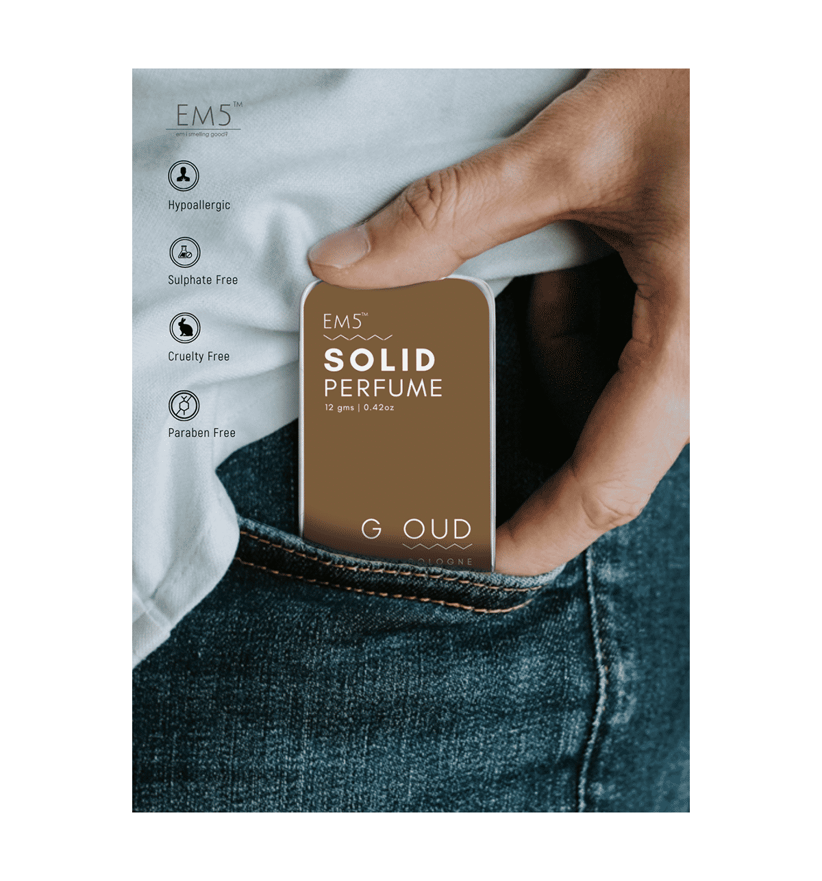 Buy EM5 Set of Alcohol Free Unisex Solid Perfume for Men Women