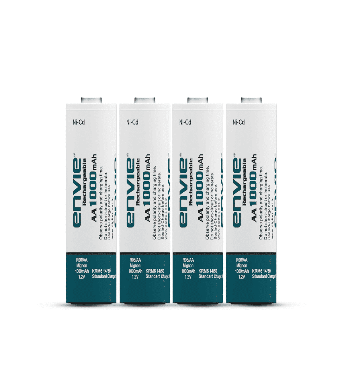 ENVIE Rechargeable AA Batteries AA1000 4PL Ni-Cd 1000mAh