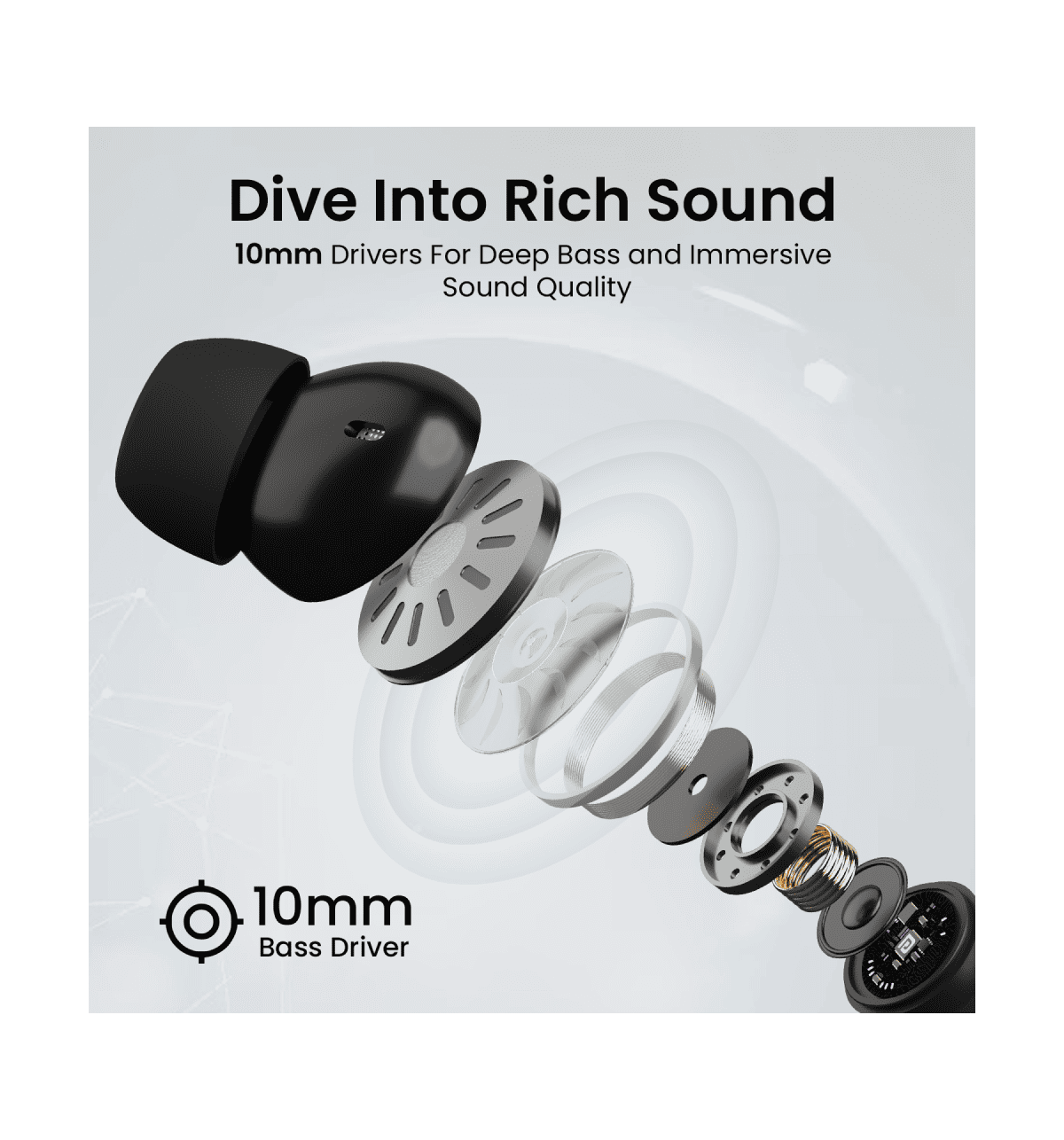 Portronics Harmonics Twins S16 Black TWS Earbuds - Image 3