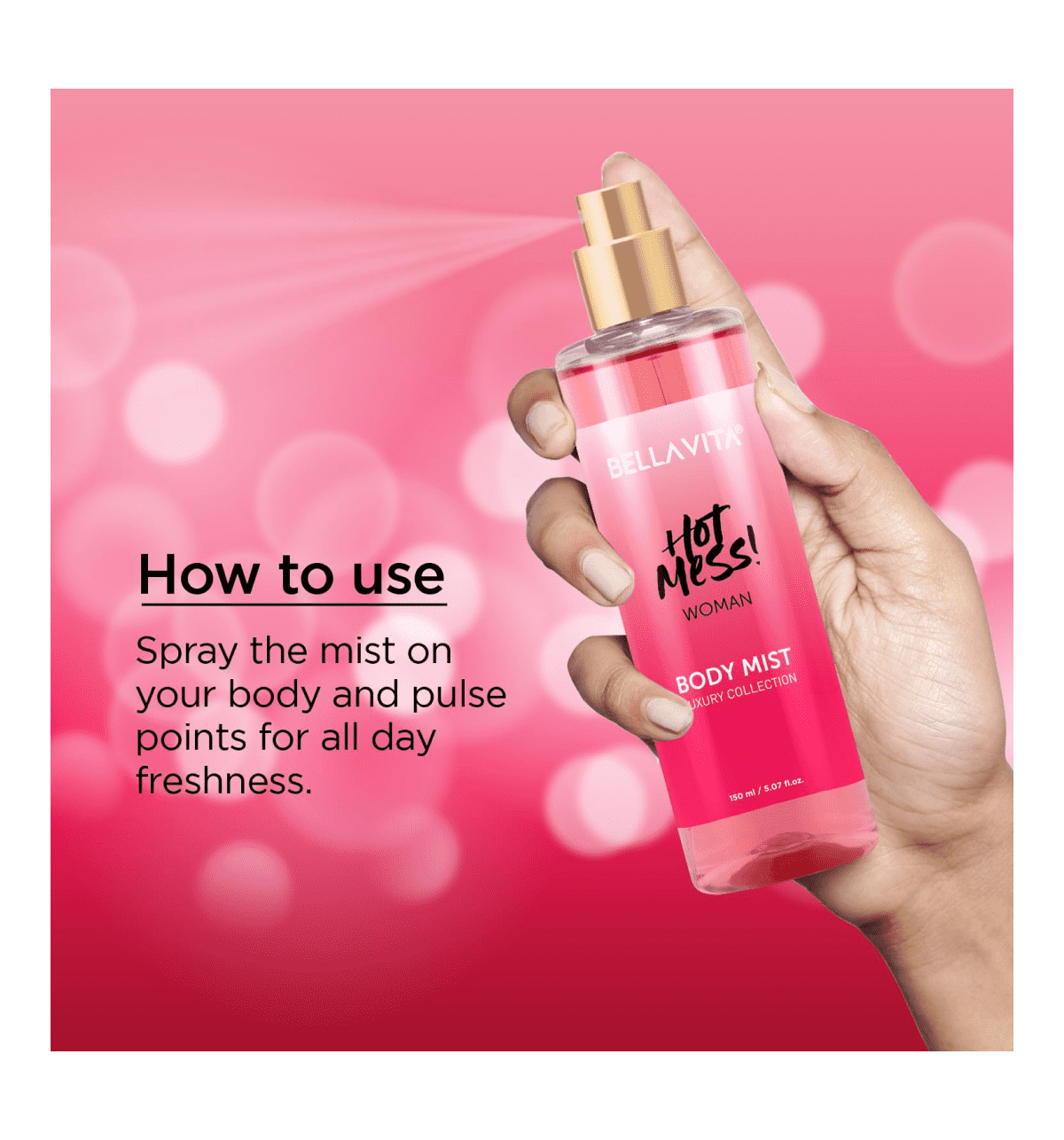 Buy Bella Vita Luxury Hot Mess Body Mist for Women Online (150 ml