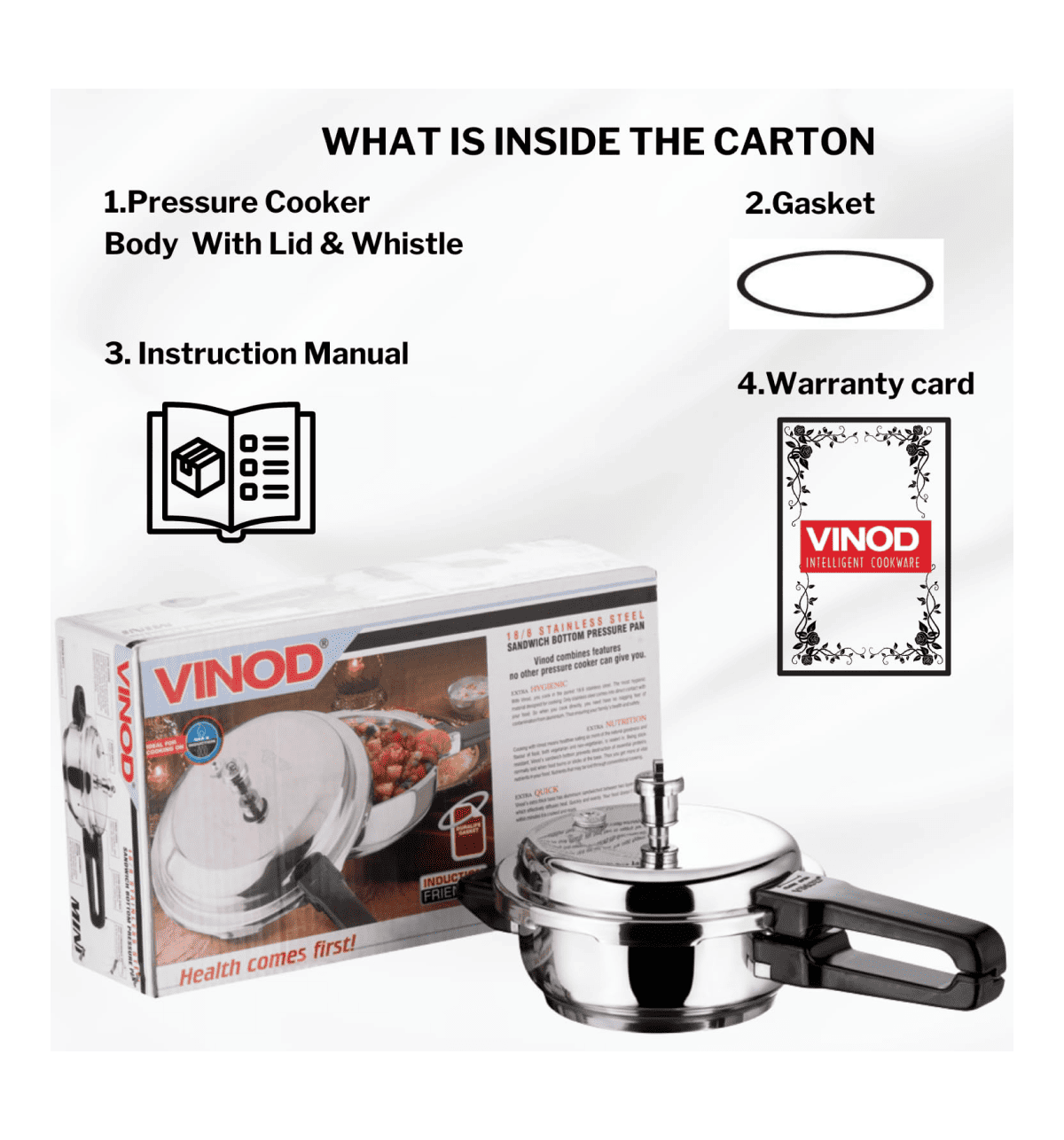 Buy Vinod Deep Pan Mini Pressure Cooker (2L, Silver) Online (1