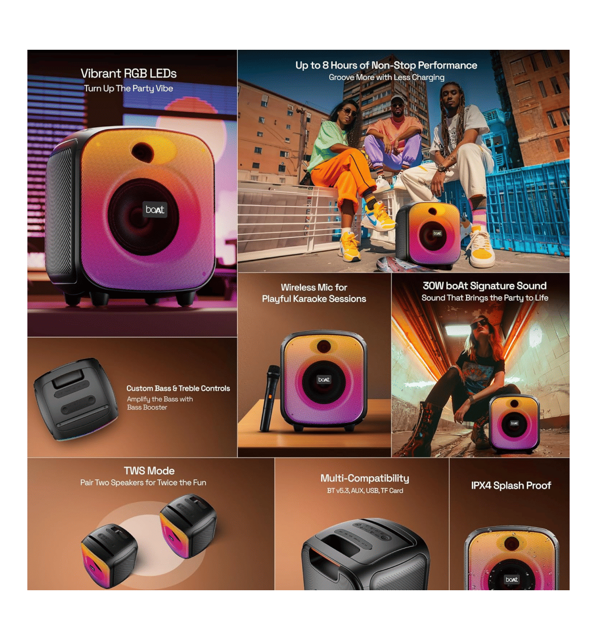 Polaroid Bluetooth Polaroid Splashproof Wireless Speaker Polaroid