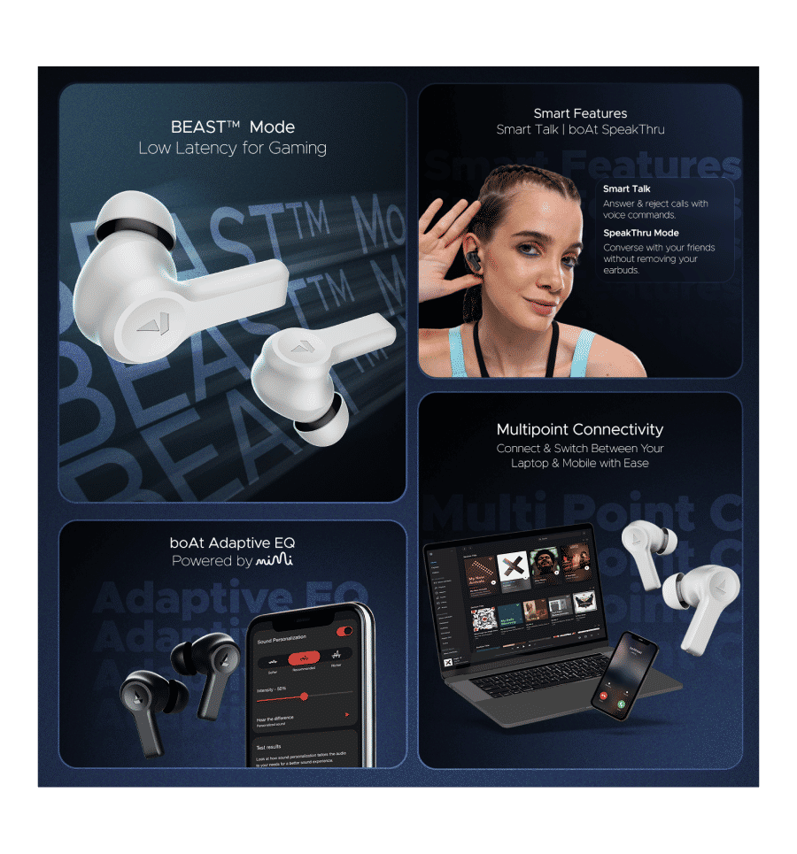 Buy boAt Nirvana Lucid TWS With 32 dB ANC, Multi-Point