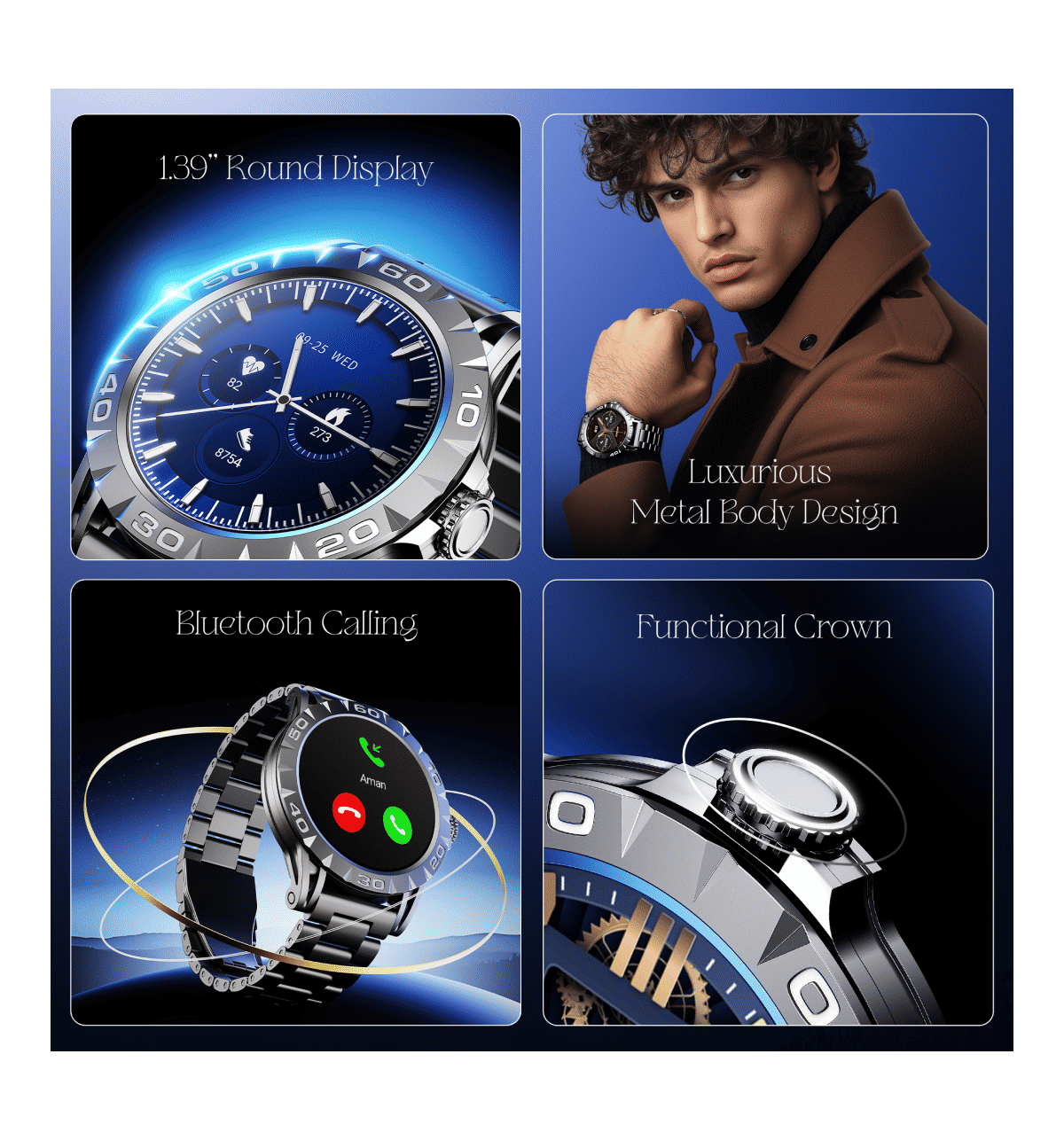 boAt Enigma Orion 1.39” Smart Watch (Black) - Image 2