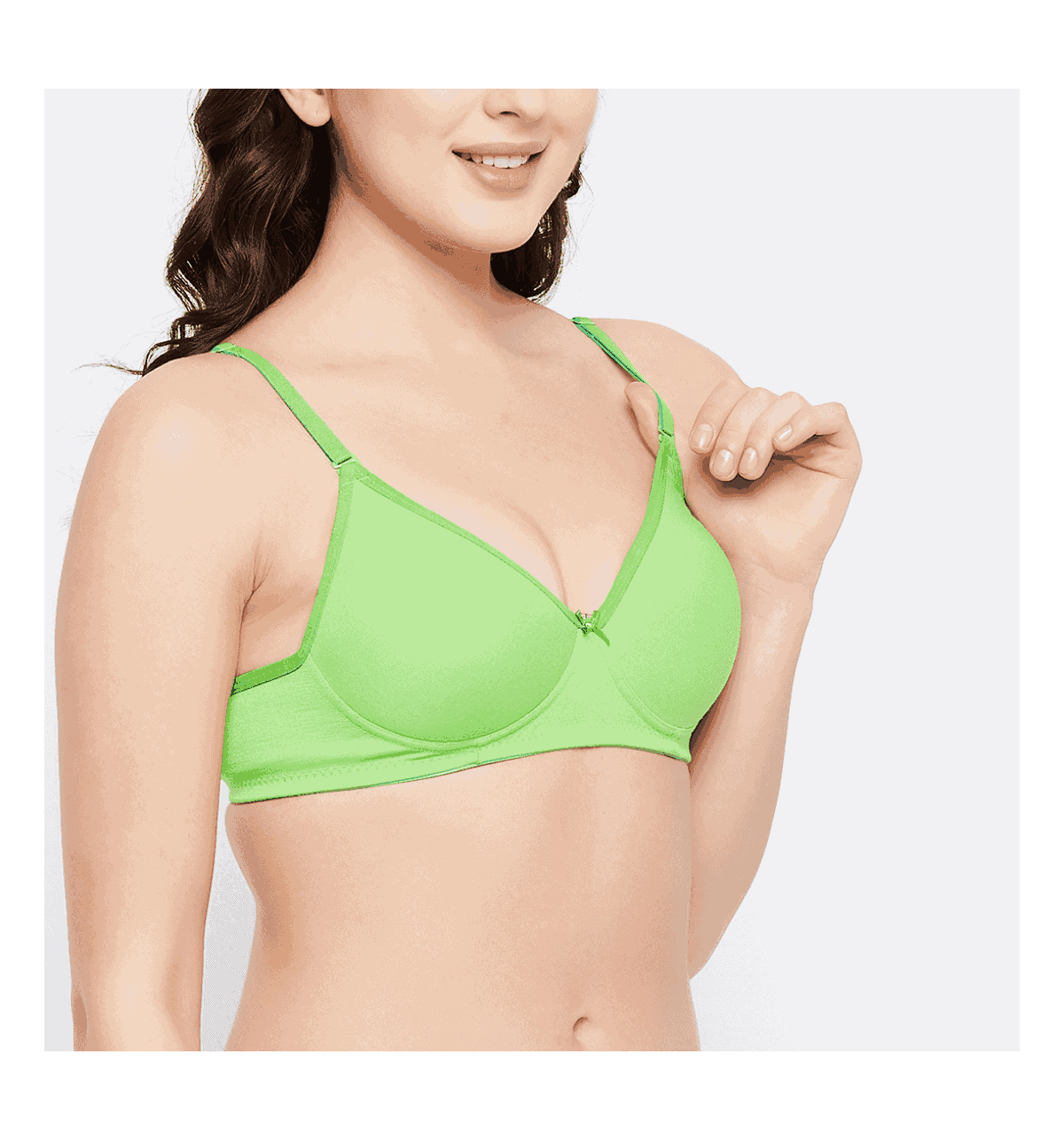 Buy Clovia Level 1 Push-Up Non-Wired Demi Cup Multiway Bra in Neon