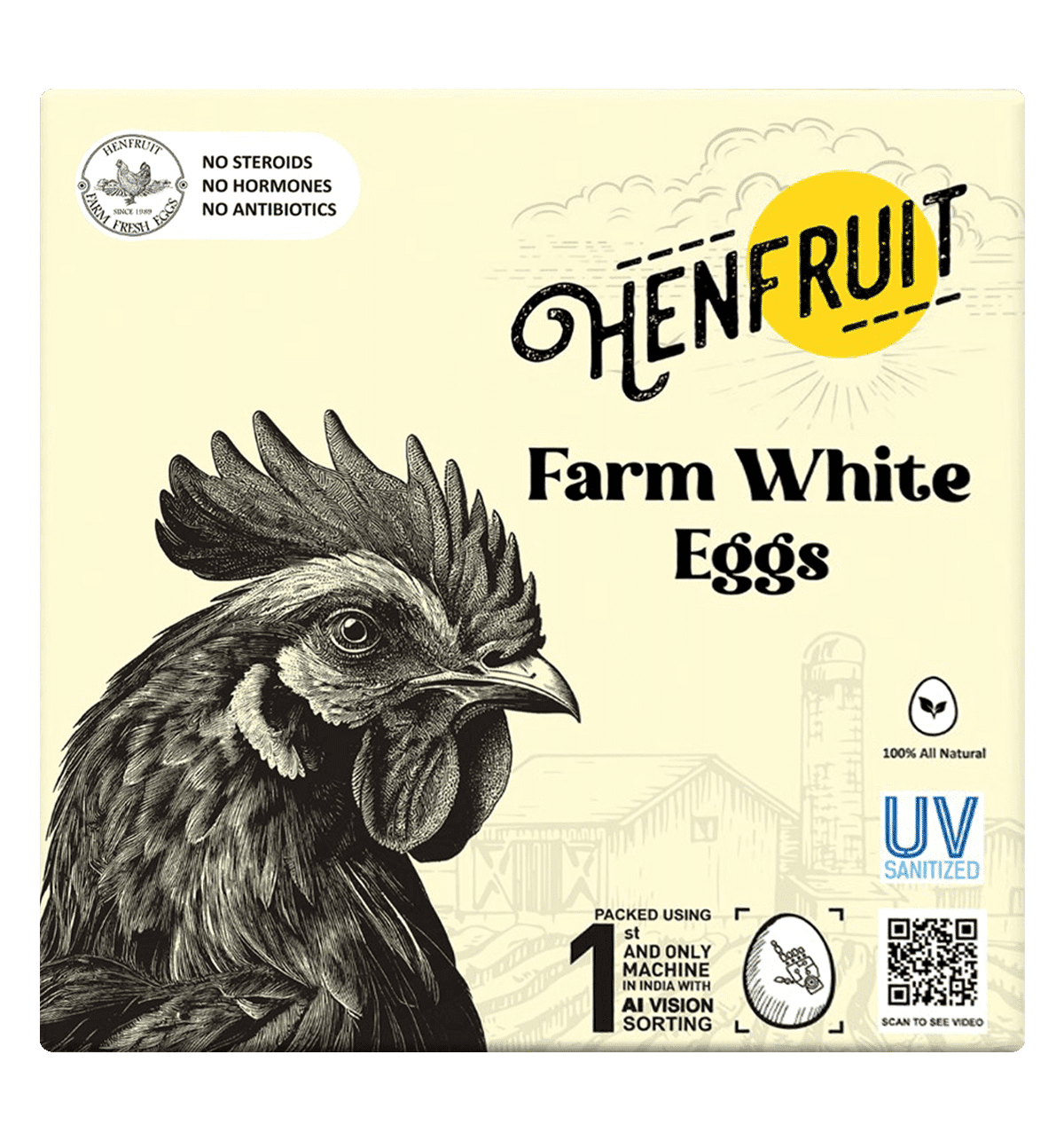 Buy Hen Fruit Hen Fruit Farm White Eggs 30 pieces Online At Rs. 390