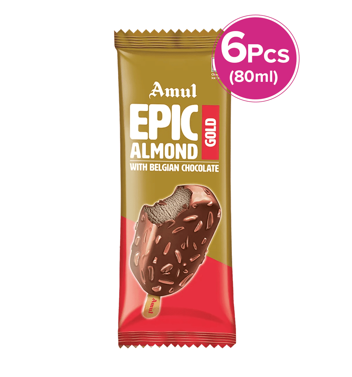 Buy Amul Amul Icecream Gold Epic Almond 80 ml Online At Rs. 70 Swiggy