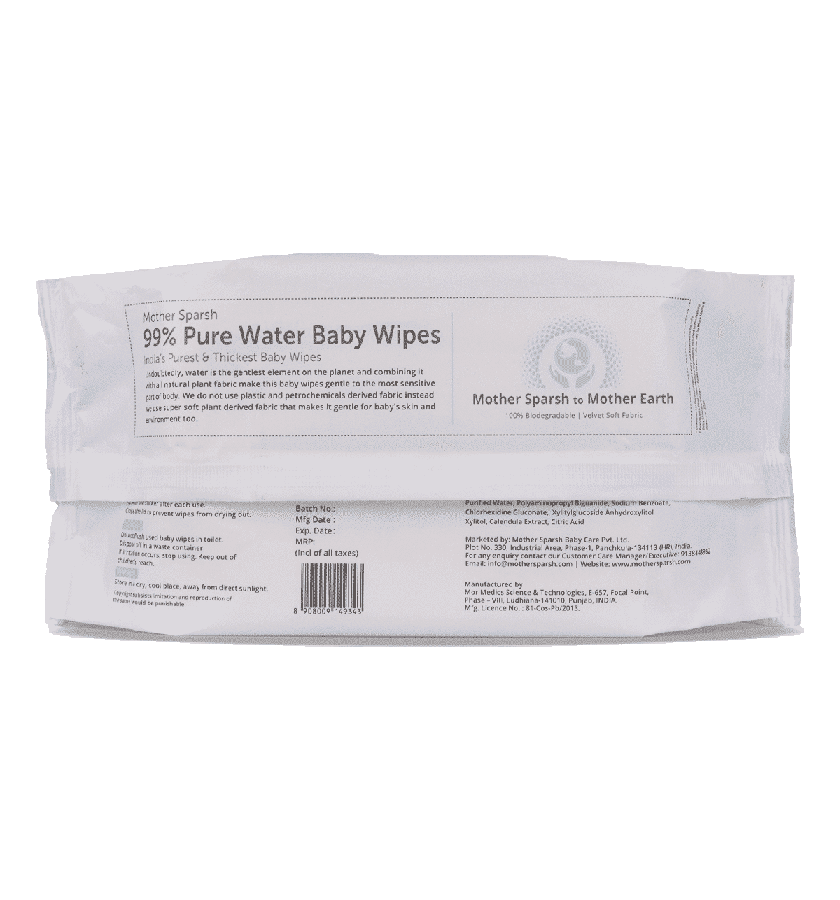 Buy Mother Sparsh Baby Skincare Wipes (99% Pure Water, Unscented