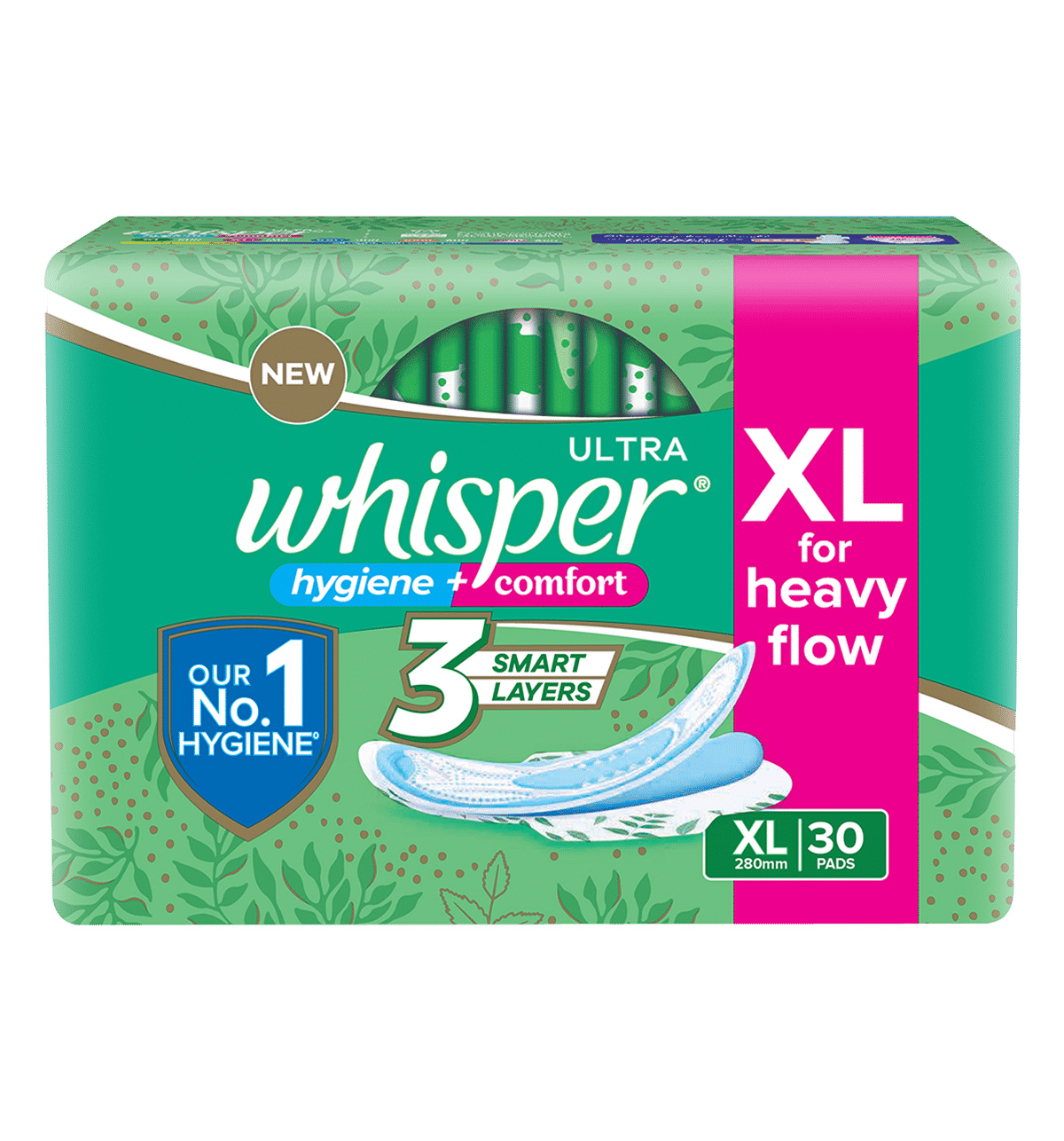 Buy Whisper Whisper Ultra 30 Xl Sanitary Pads, For