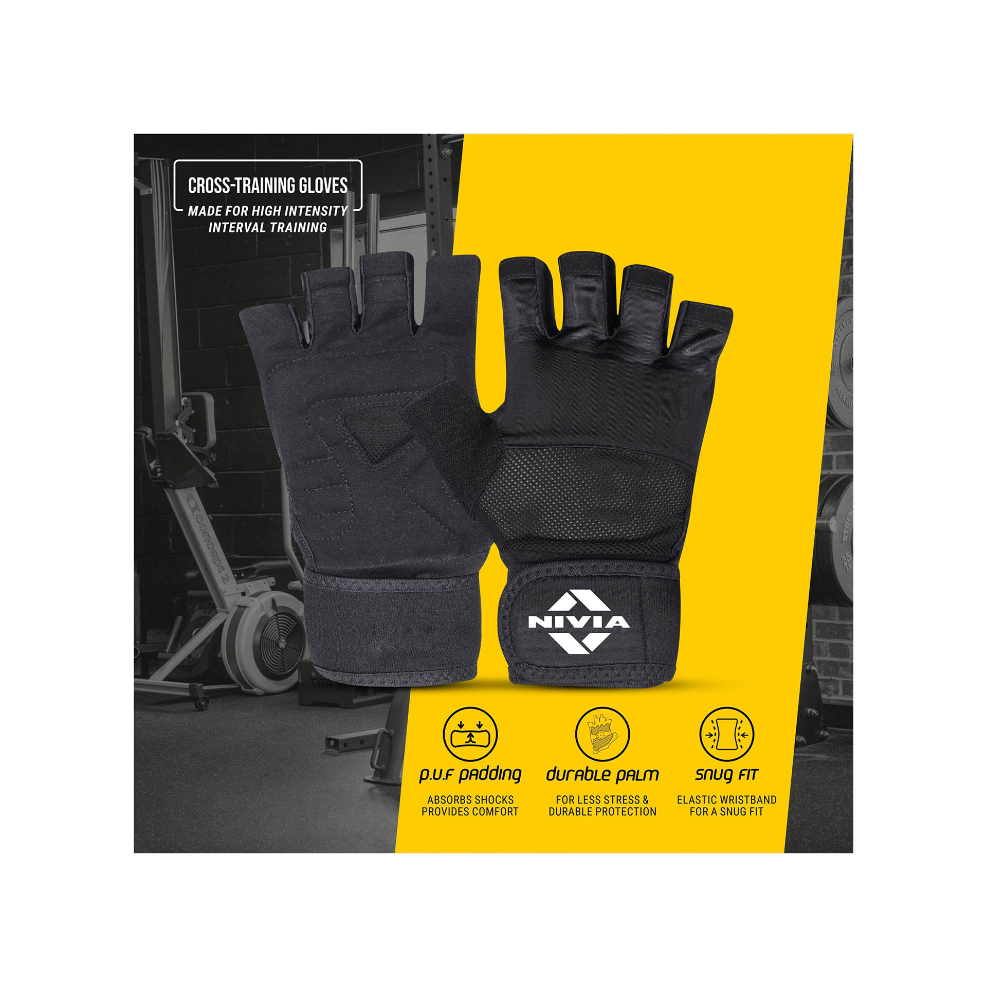 Nivia Enduro Men's Gym Gloves with Wrist Support (Small) - Image 8