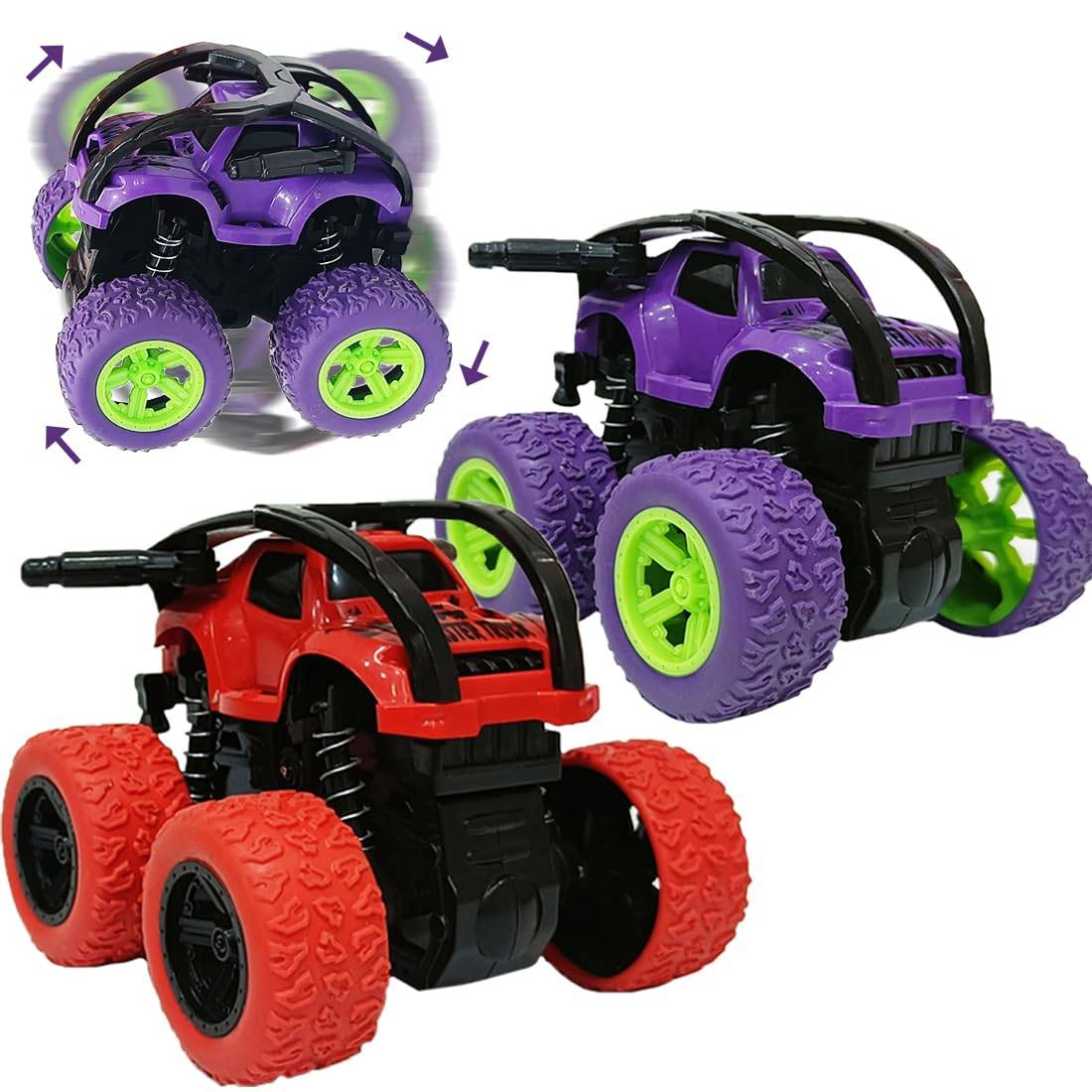 Wembley Push Go Monster Truck Friction-Powered Tractor (Pack of 2)