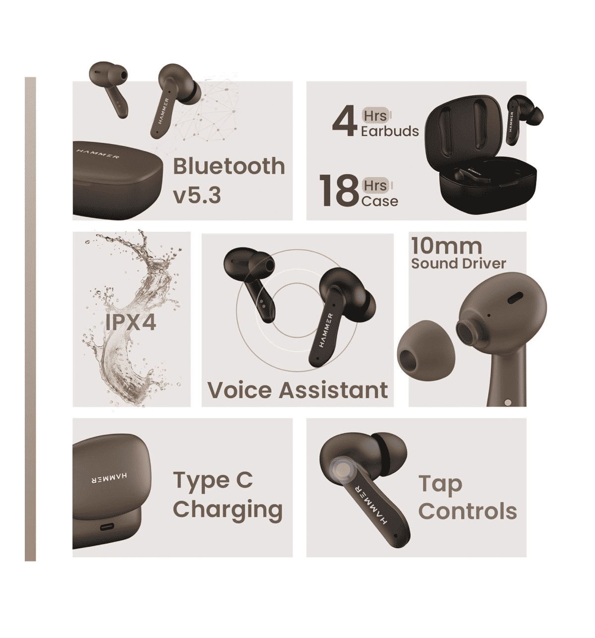 Hammer True Wireless Earbuds Buy Online HAMMER Airflow Plus TWS