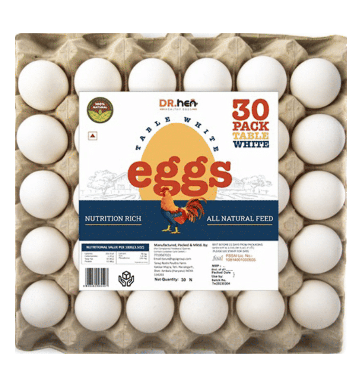 Buy Table white egg 30 pcs Online (30 pieces) At Best Price
