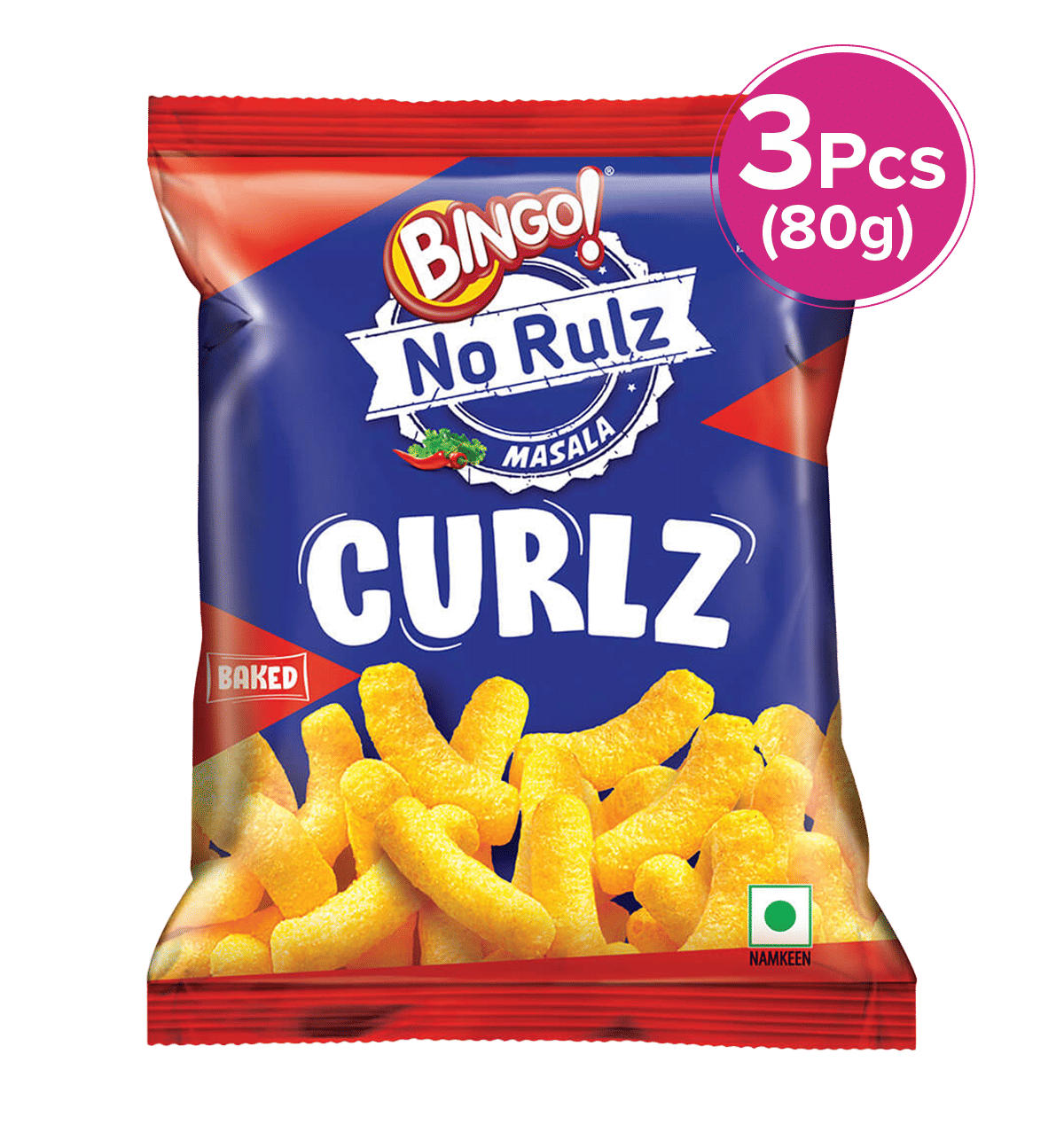 Buy Bingo Bingo No Rulz Masala Curlz Corn Puffs 2 pieces Online At Rs