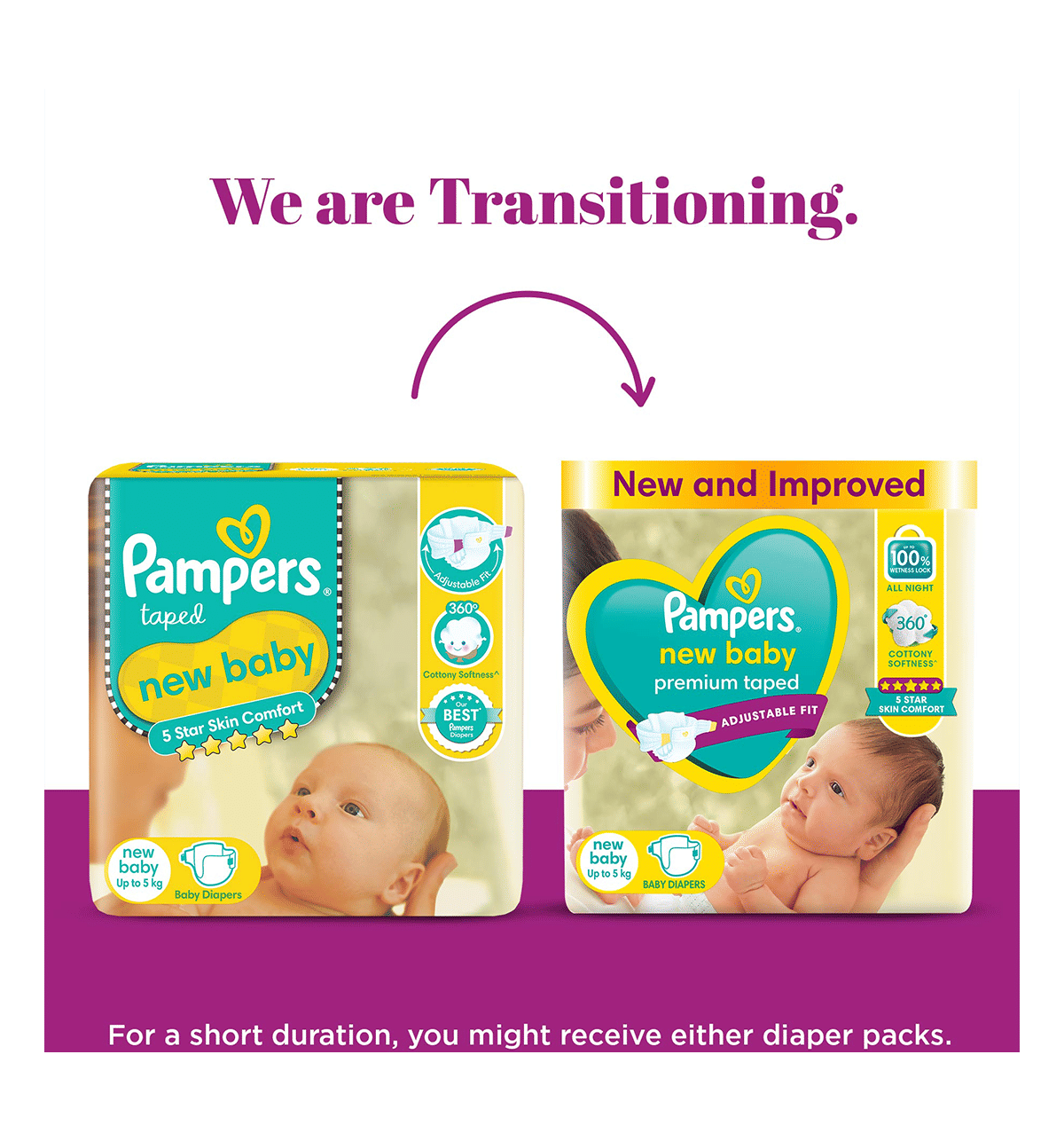 Buy Pampers Taped Diaper (NB, Upto Kg, 72 Pieces, Cottony