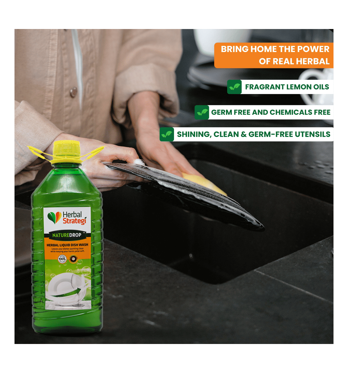 Buy Herbal Strategi Liquid Dishwash Online (2 ltr) At Best Price