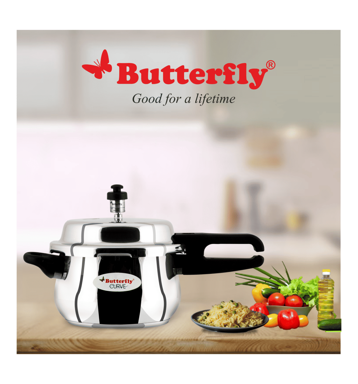 Gas Butterfly Electric Pressure Cooker Butterfly Cute Outer Lid
