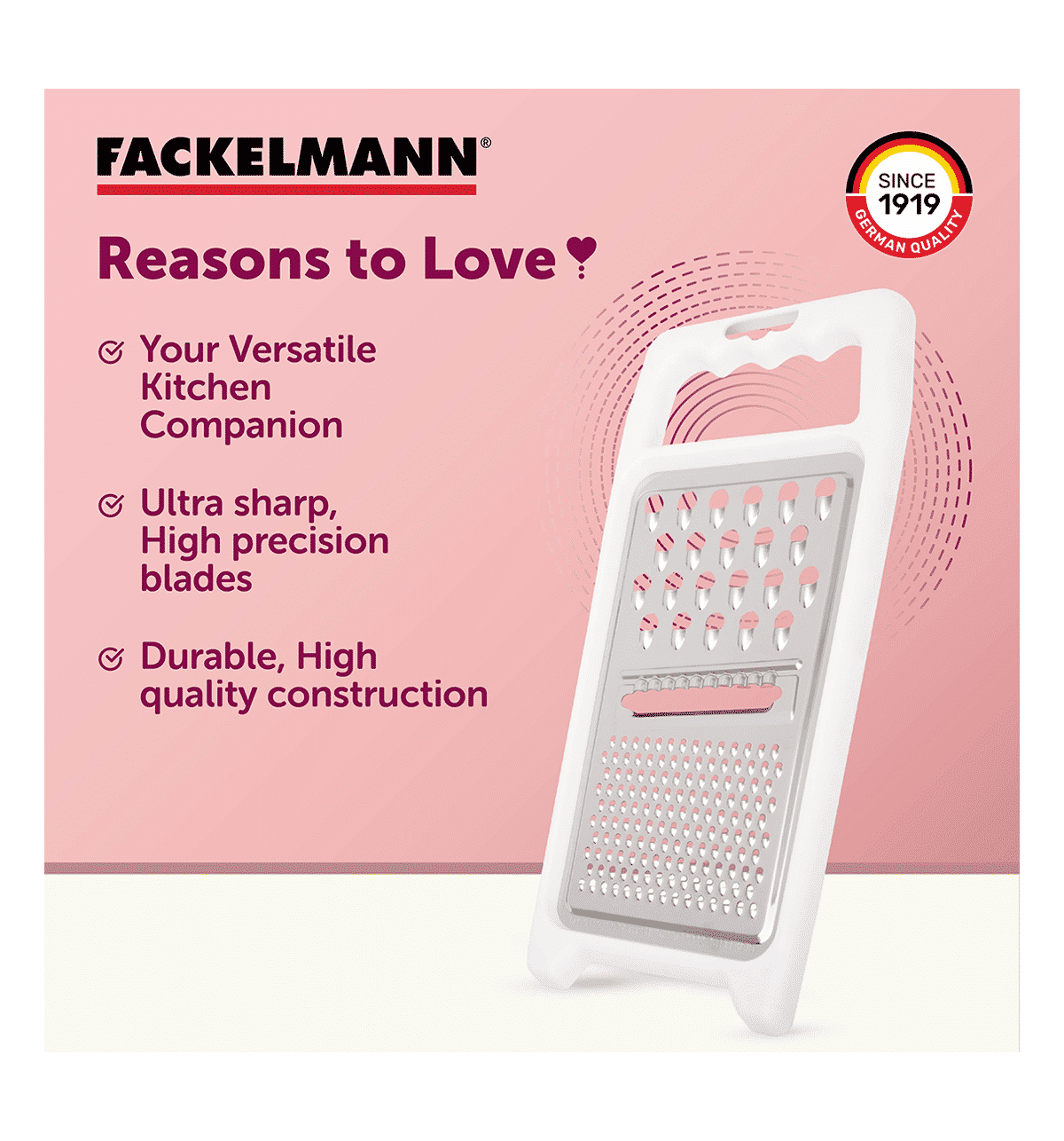 Buy Fackelmann Stainless Steel Universal Grater with Plastic