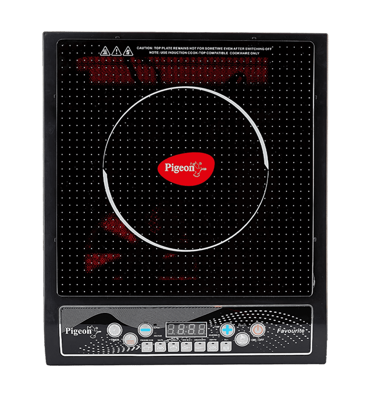 Buy Pigeon Pigeon Rapido Premium Induction Cooktop 1800 W with 7 Preset Menus Black 1 Piece Online At Rs. 3195 Instant Delivery