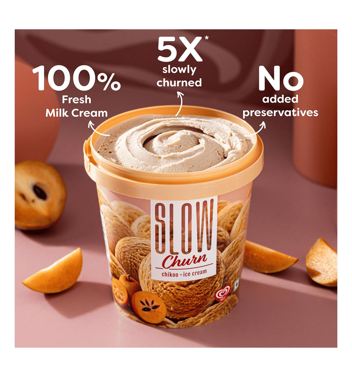 Buy Slow Churn Chikoo Ice Cream Tub Online () At Best Price
