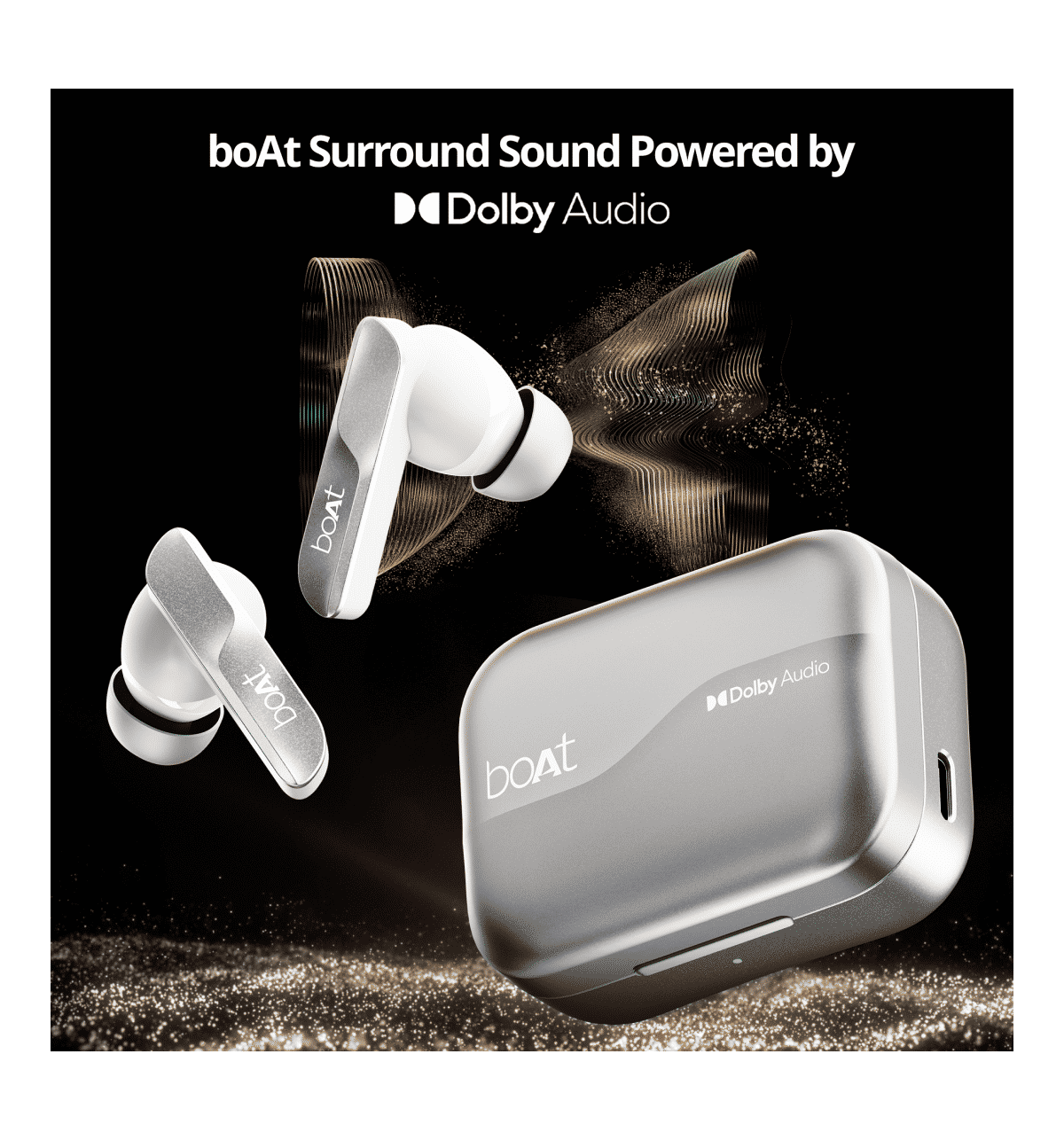 boAt Airdopes 800 In Ear TWS Earbuds With Mic, 40 Hours Playtime  (Interstellar White)