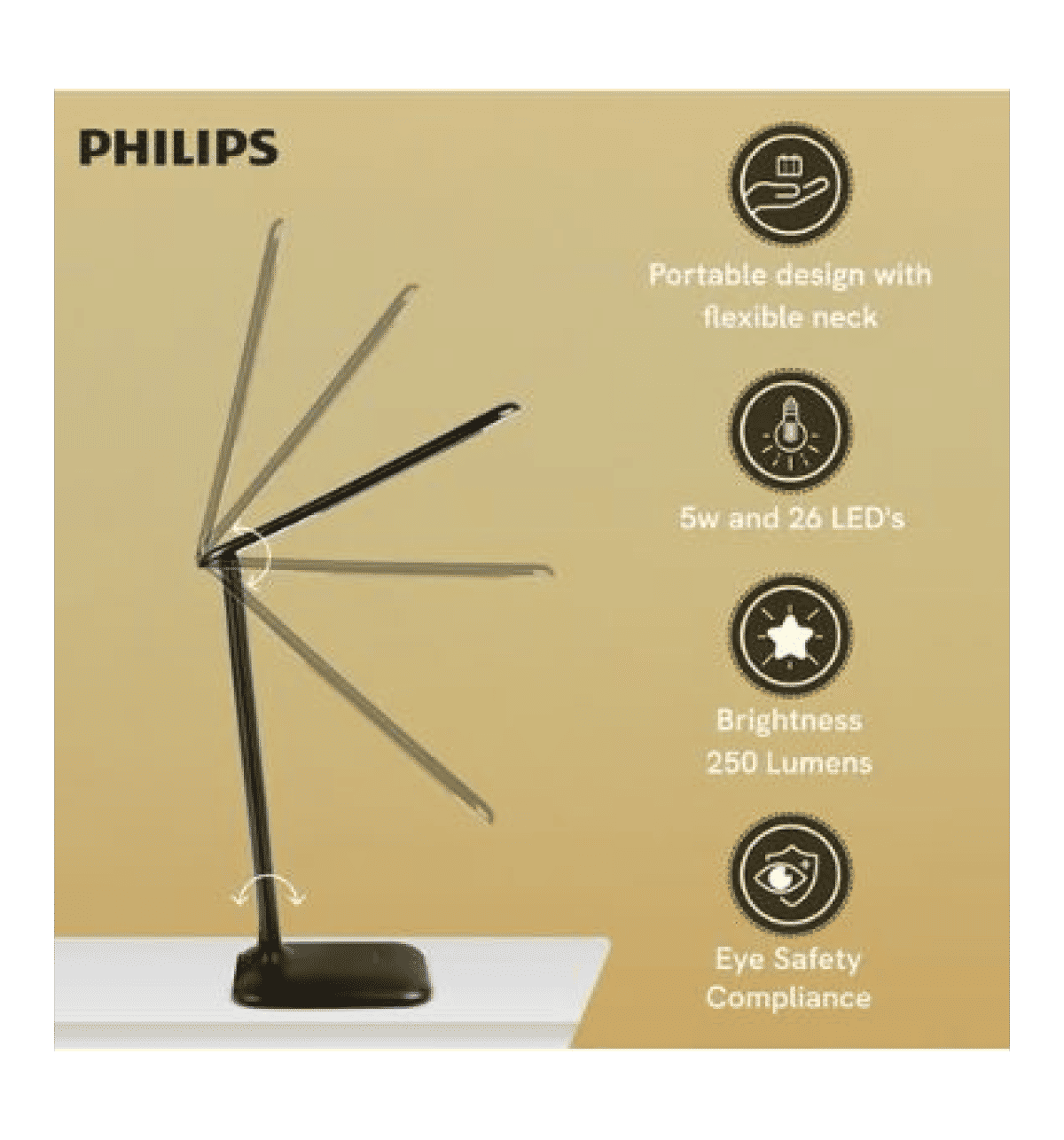 Philips Air Black DeskLight 61013 5W - Image 6