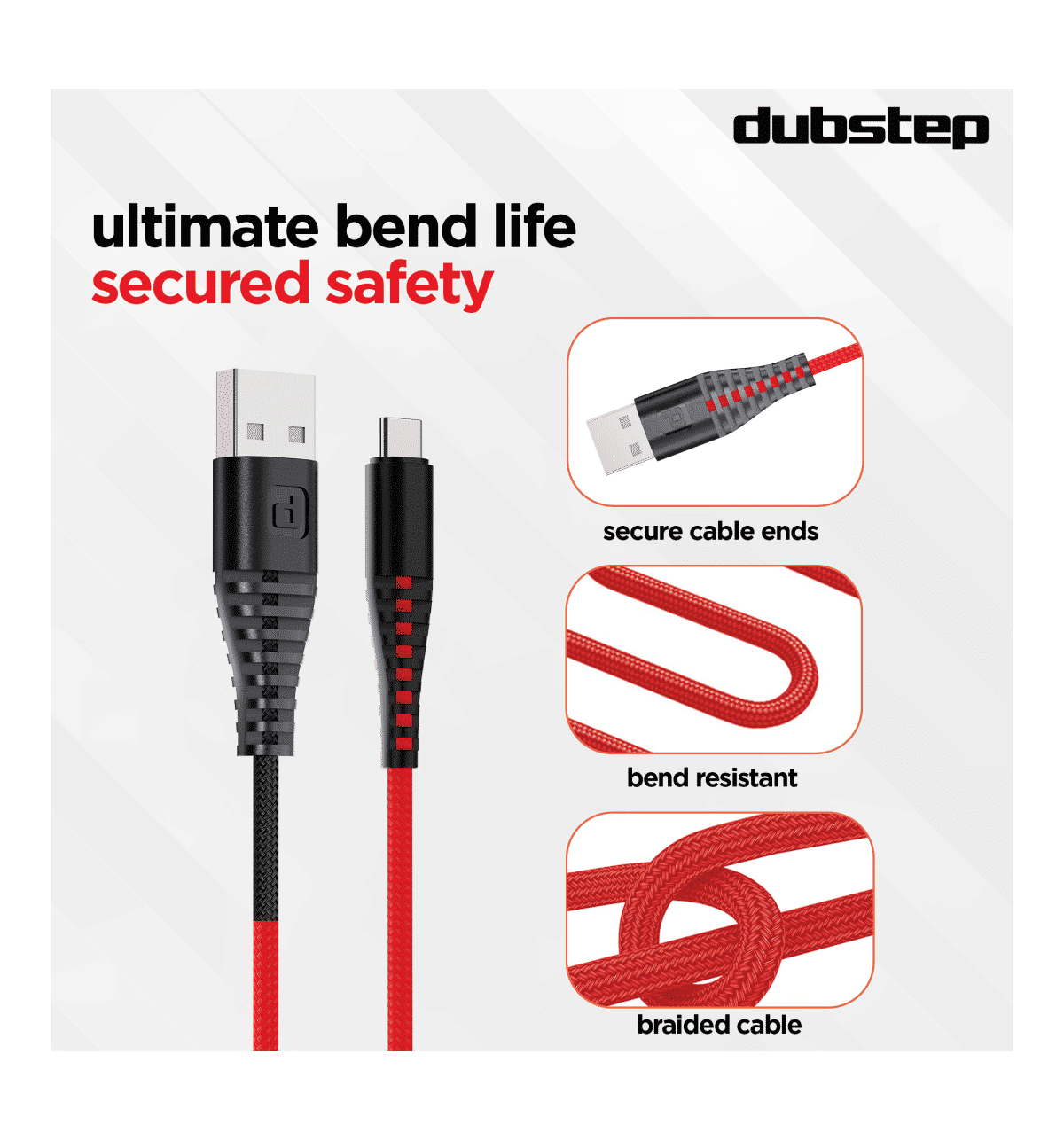 Buy Dubstep Blaze Ultra 3.5 A Fast Charging 1 m USB to Type C