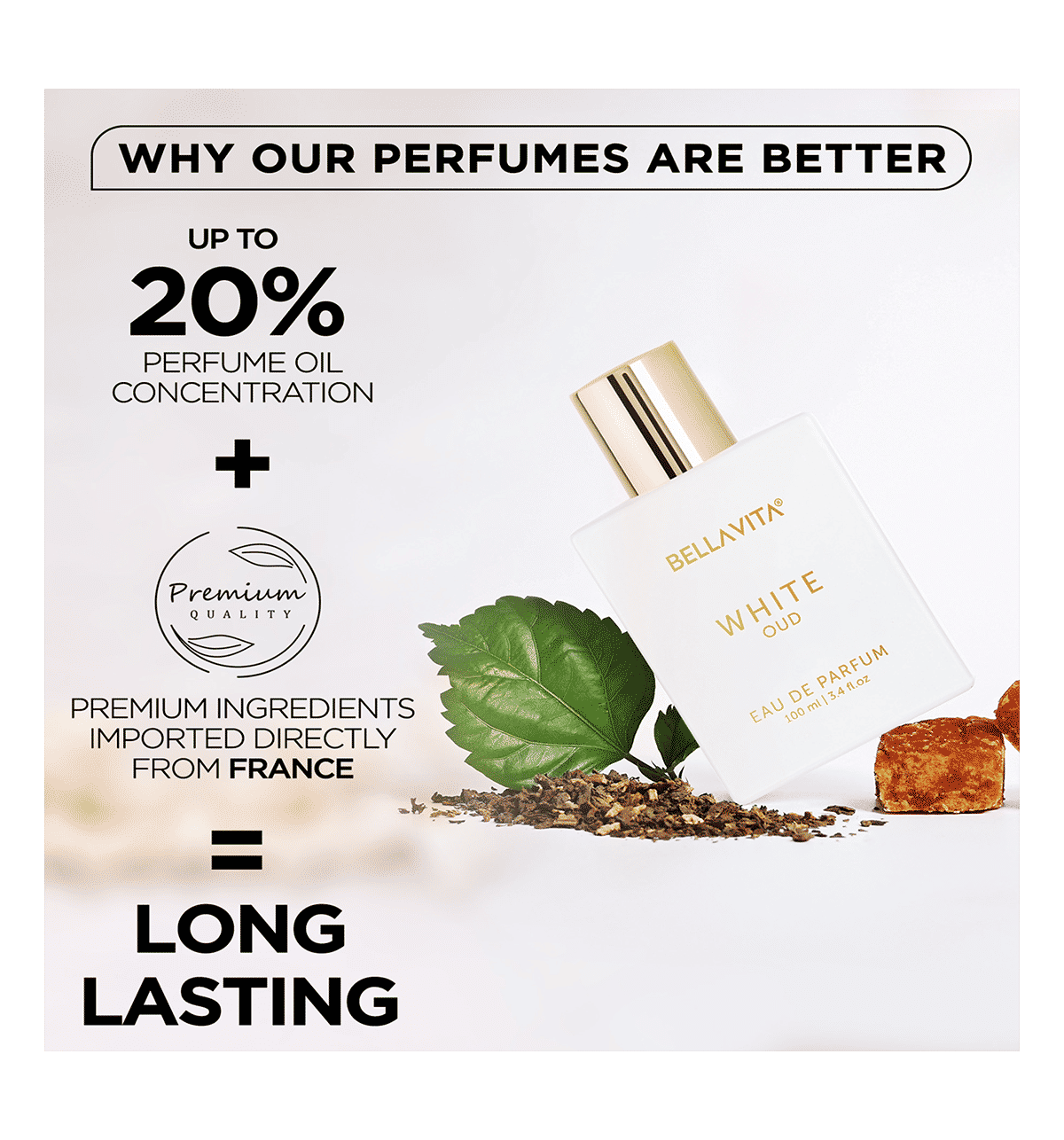 Buy Bella Vita Luxury White Oud Unisex Perfume for Men and Women