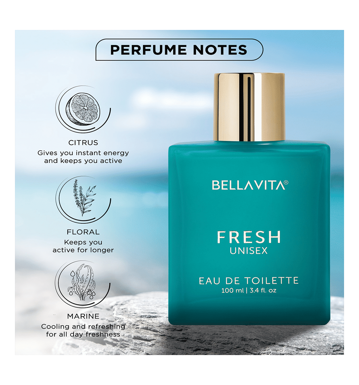 Buy Bella Vita Luxury Fresh Unisex Perfume For Men Women with
