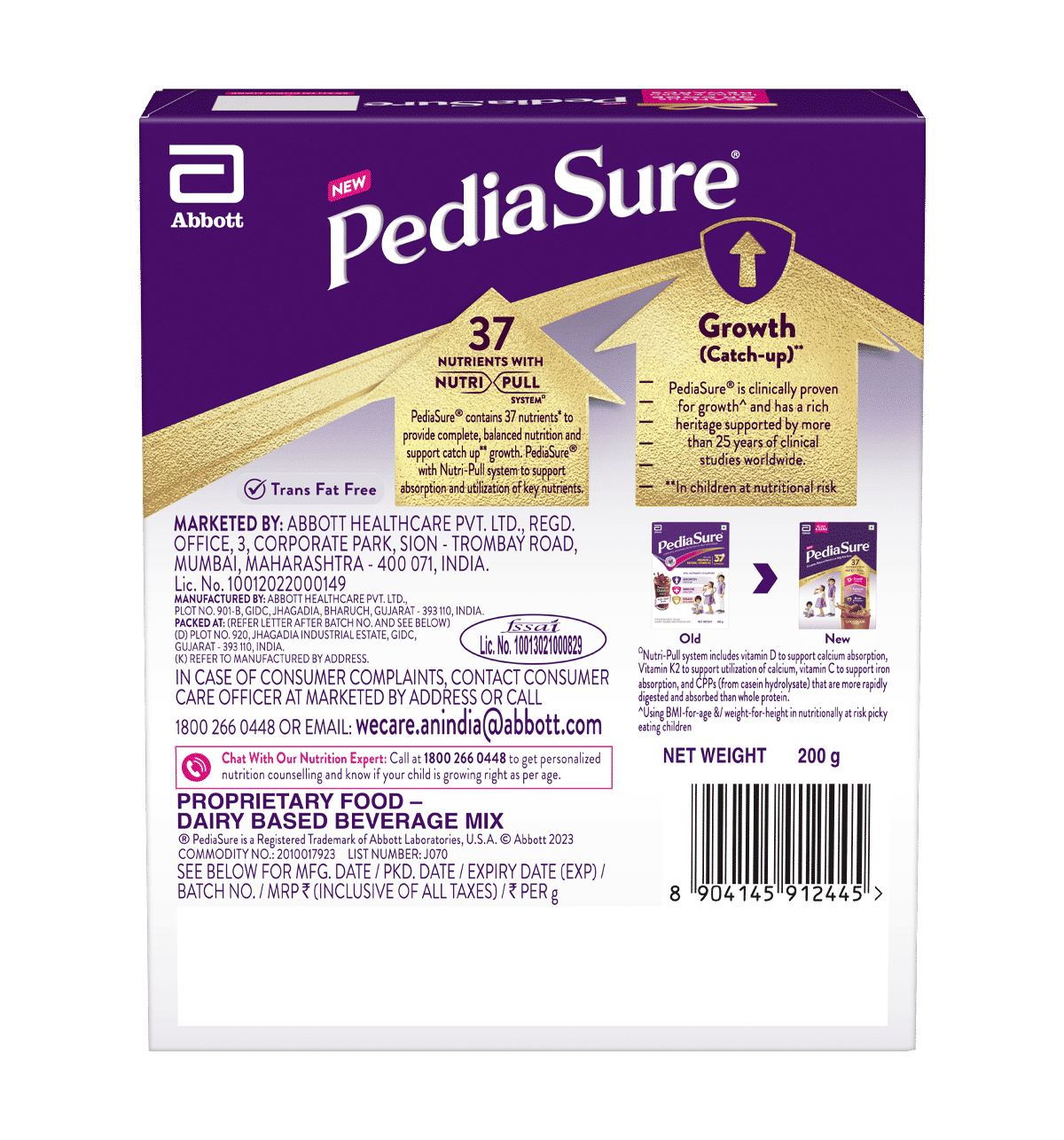 Pediasure Premium Chocolate Drink Refill 200g - Image 2