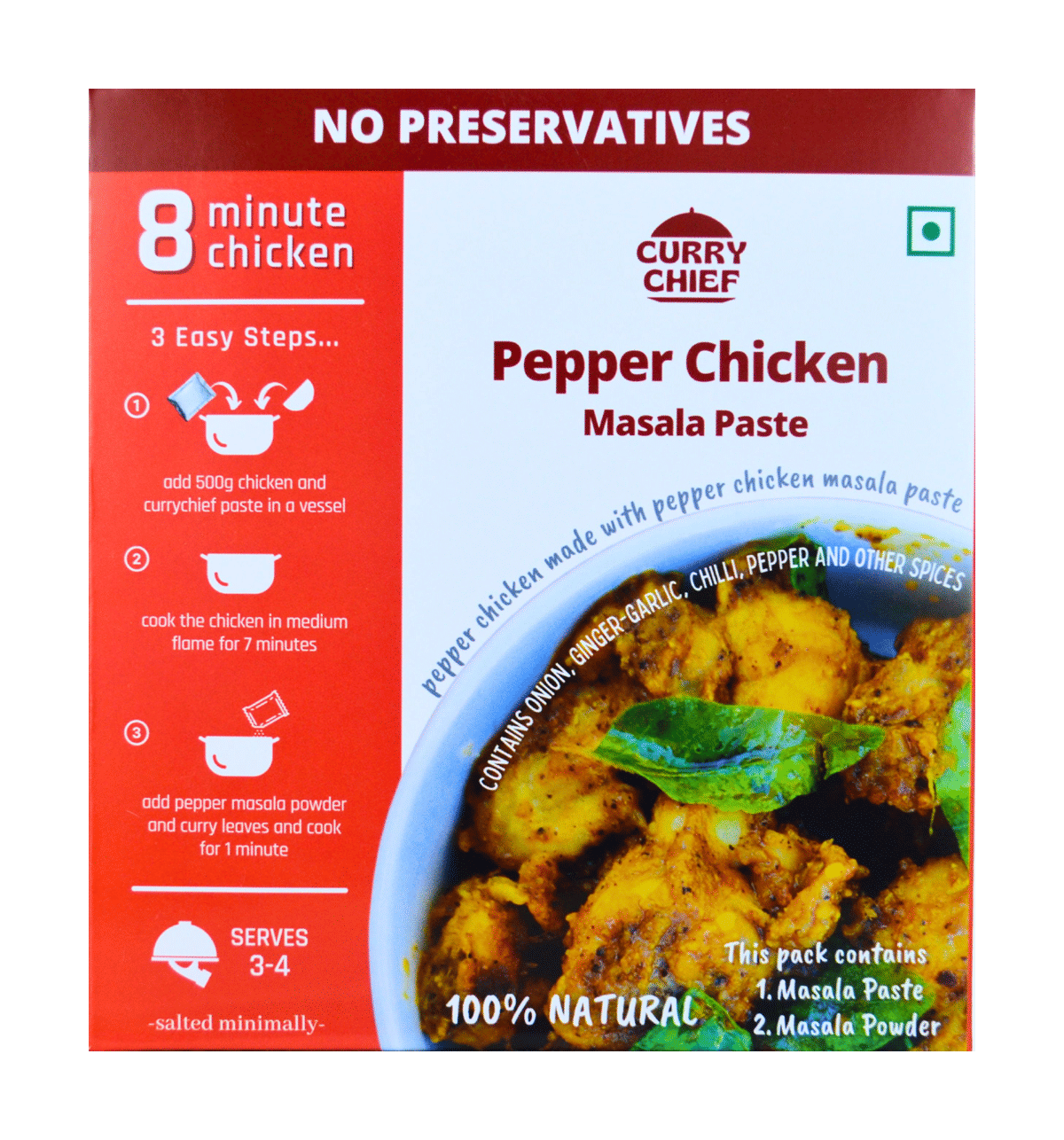 Buy Currychief Pepper Chicken Masala Paste Online (200 g) At Best