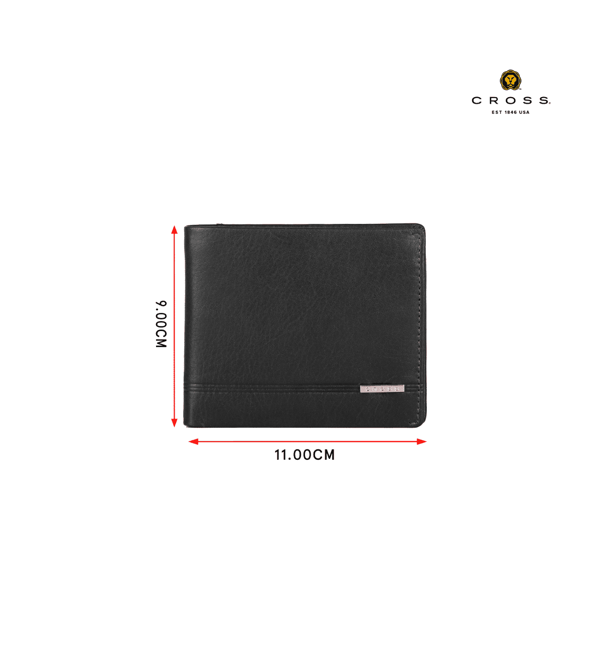 U*N様 定価6万　GUNTAS Genuine Leather Crossbo Buy CROSS Unisex Black Classic Century Leather Wallet - 11 x 9cm